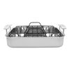 Industry 5, 39 x 33 cm 18/10 Stainless Steel rectangular Roaster + grid, silver, small 1
