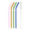 Sorrento Glassware, Glass Straw - Colored - Bent Set, small 1
