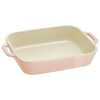 Ceramic - Rectangular Baking Dishes/ Gratins, 2-pc, Rectangular Baking Dish Set Macaron, Light Pink, small 2