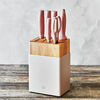 Now S, 7 Piece, Knife block set, pink, small 8