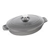 Specialities, 23 cm oval Cast iron Oven dish with lid graphite-grey, small 1