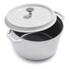 Cast Iron, 5 qt, Round, Cocotte Deep, White - Visual Imperfections, small 1