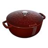 La Cocotte, 3.6 l cast iron round French Oven, lily decal, grenadine-red, small 1