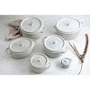 Cast Iron - Round Cocottes, 7 qt, Round, Cocotte, White Truffle, small 12