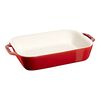 Ceramic - Rectangular Baking Dishes/ Gratins, 10.5-x 8-inch, Rectangular, Baking Dish, Cherry, small 1