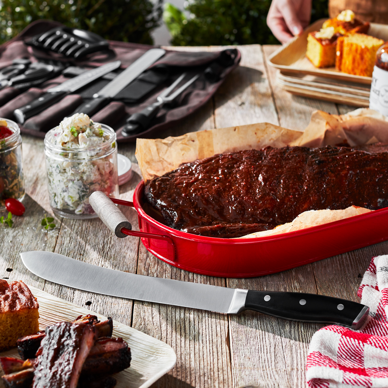 【希少】オーベック クレッシェンド 3PCS SET Forged Accent Barbecue Carving Knives and Grill Tools Set