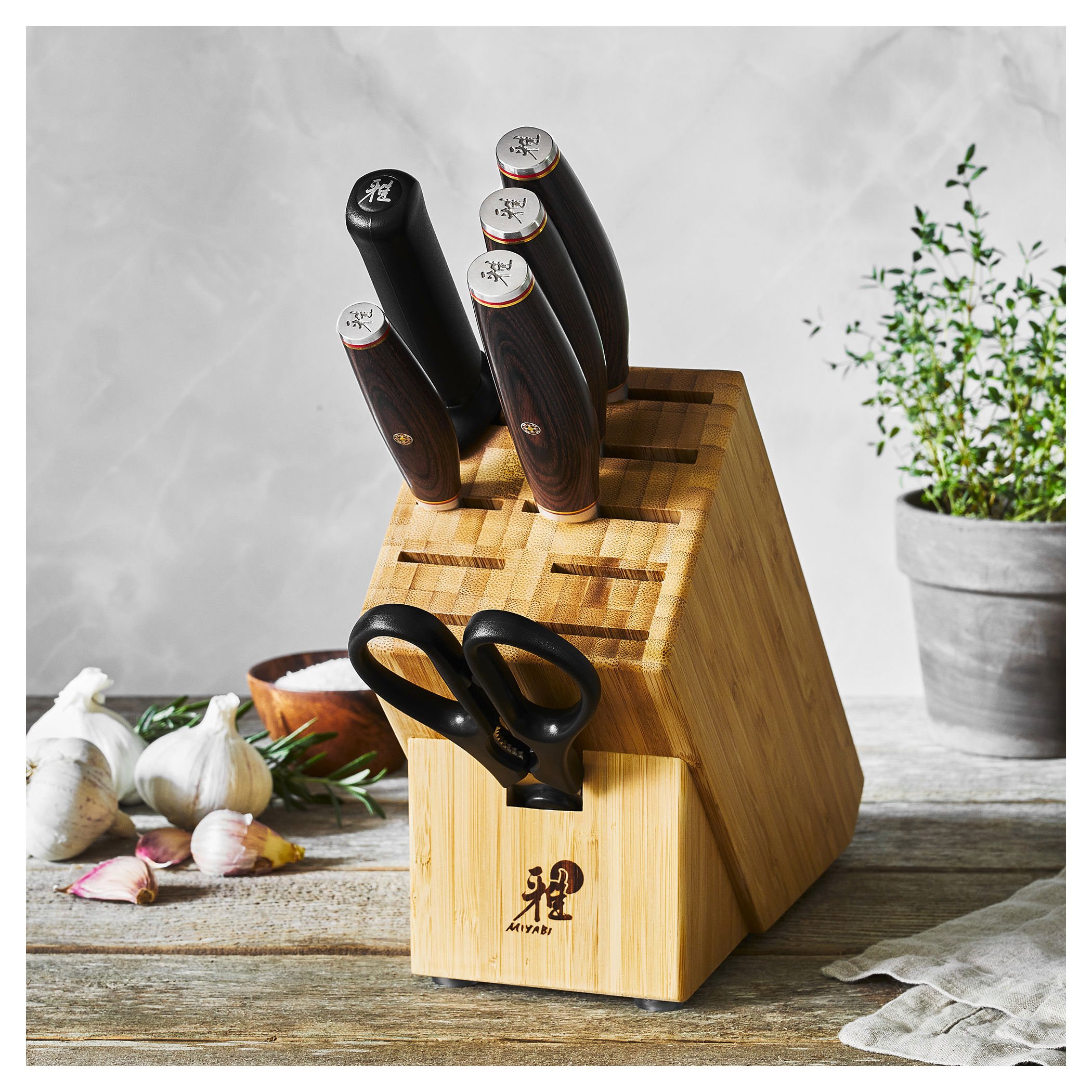 4 Pcs x 6 Boning/Steak Knife Set in A Gift Box, Brown Pakkawood|Gunter Wilhelm