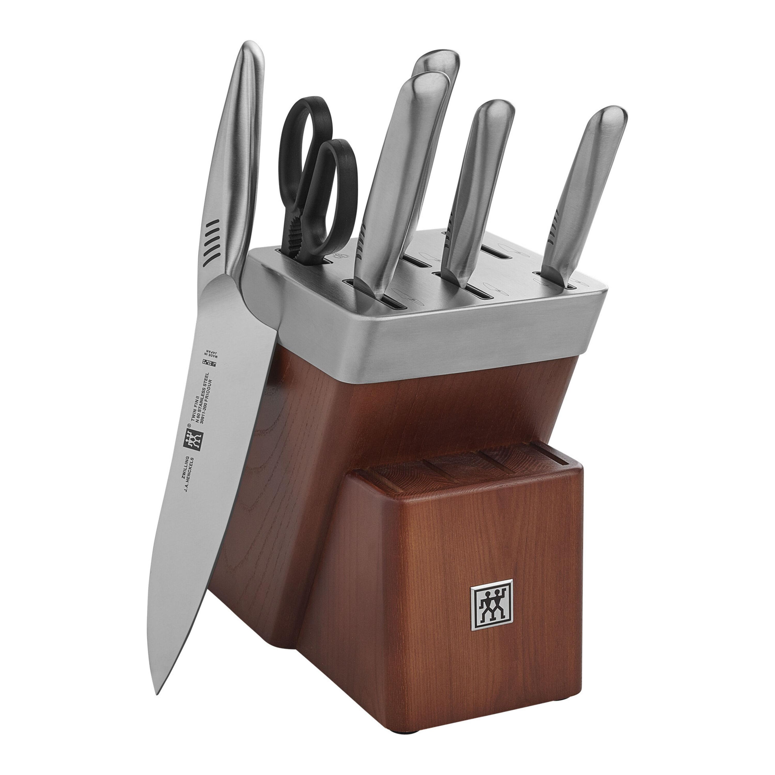 ZWILLING self-sharpening kitchen knife block FOUR STARS 7 pieces ash BRAND  NEW