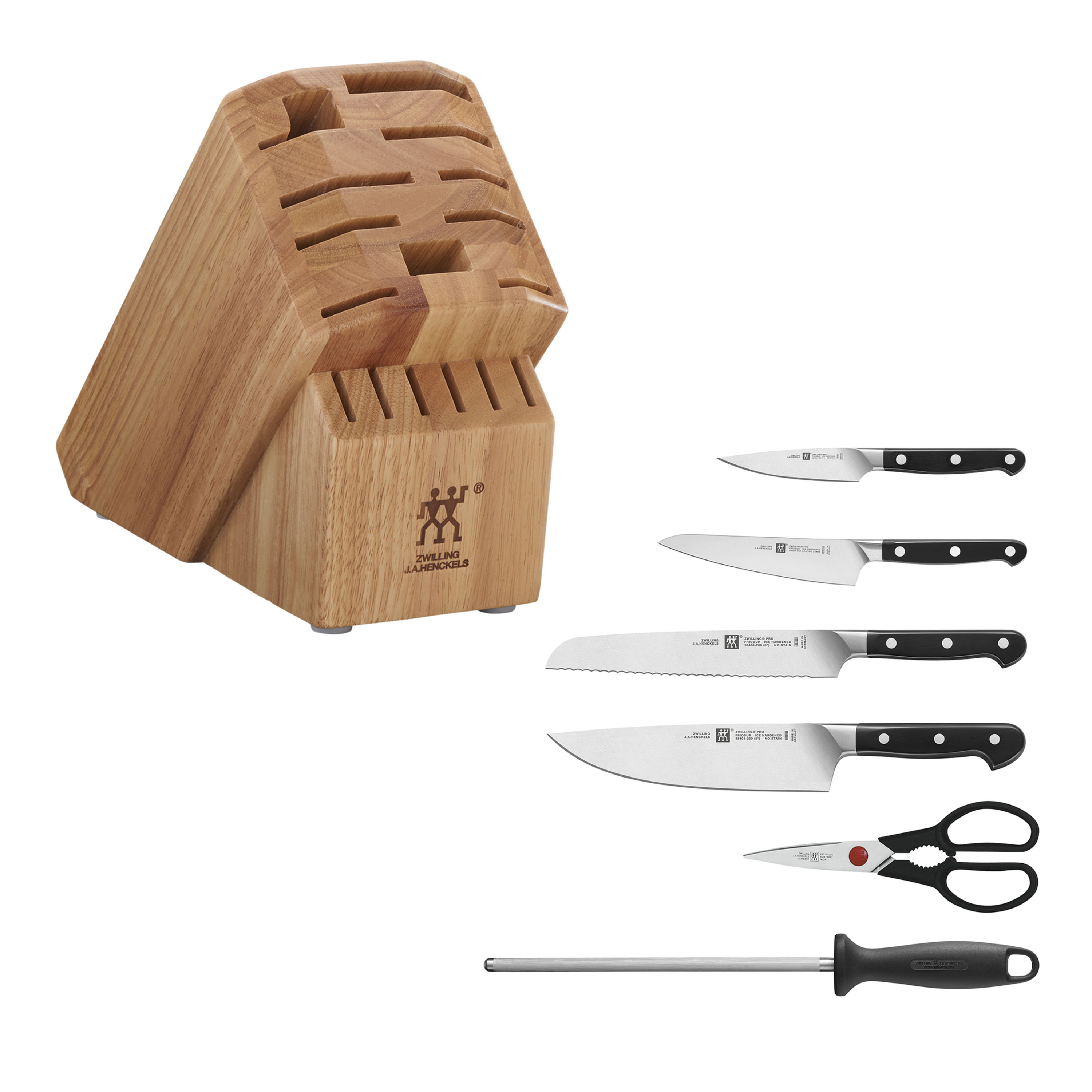  ZWILLING Twin Signature 7-Piece German Knife Set with Block,  Razor-Sharp, Made in Company-Owned German Factory with Special Formula  Steel perfected for almost 300 Years, Dishwasher Safe: Block Knife Sets:  Home 