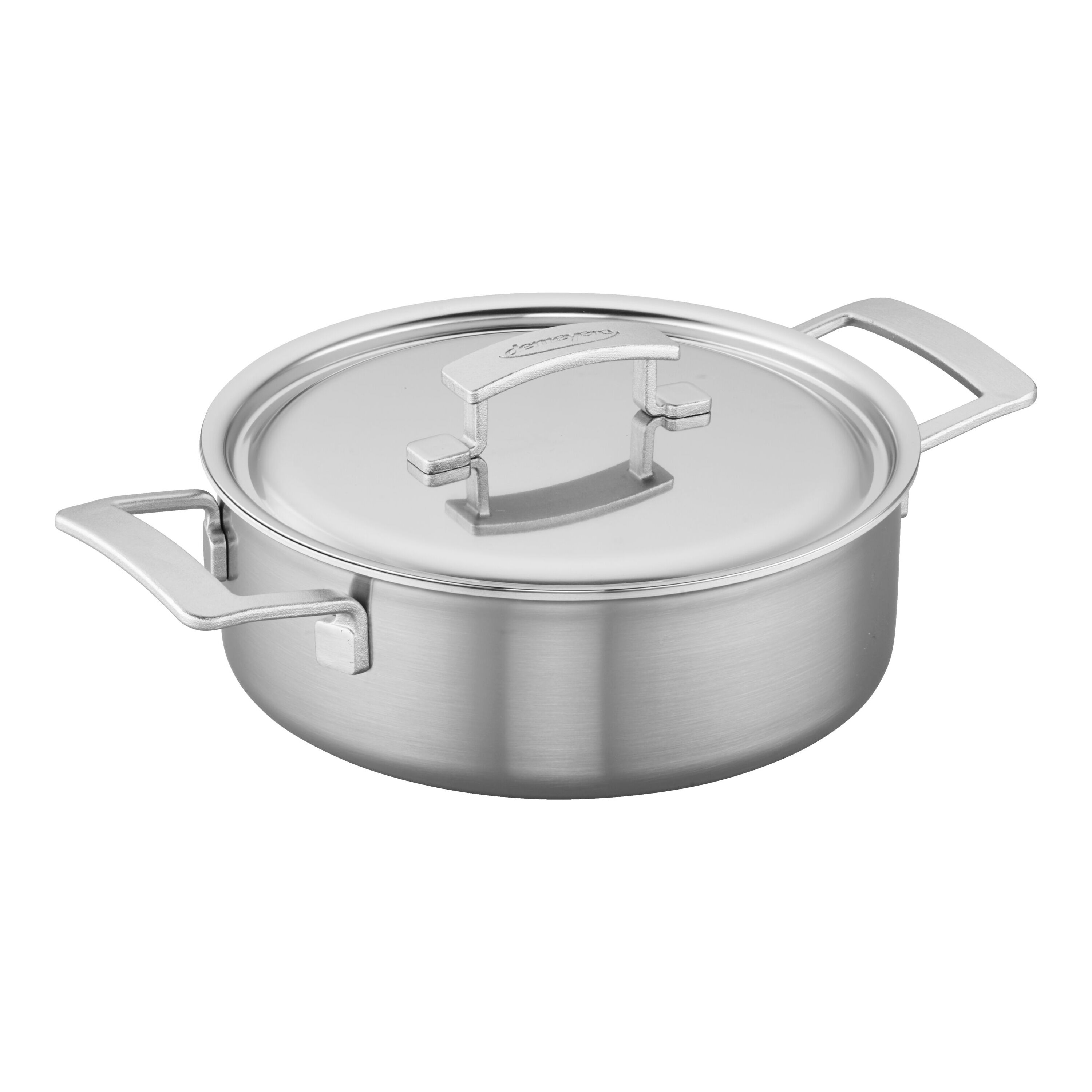 Tri-Ply Clad 6 Qt Covered Stainless Steel Deep Sauté Pan