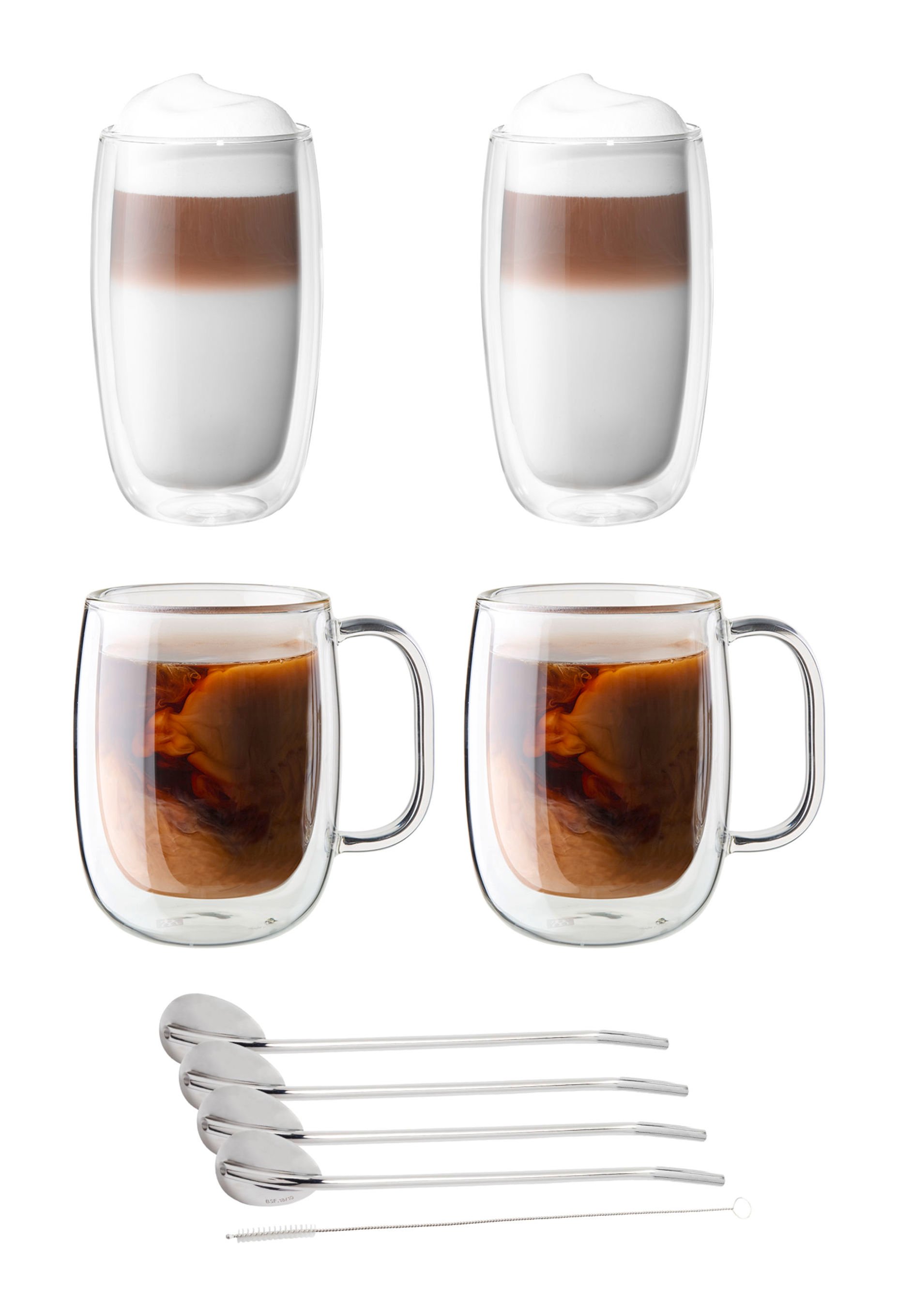 Double-Wall Glass Tall Coffee Mugs  Tall coffee mugs, Glass coffee mugs, Double  wall glass