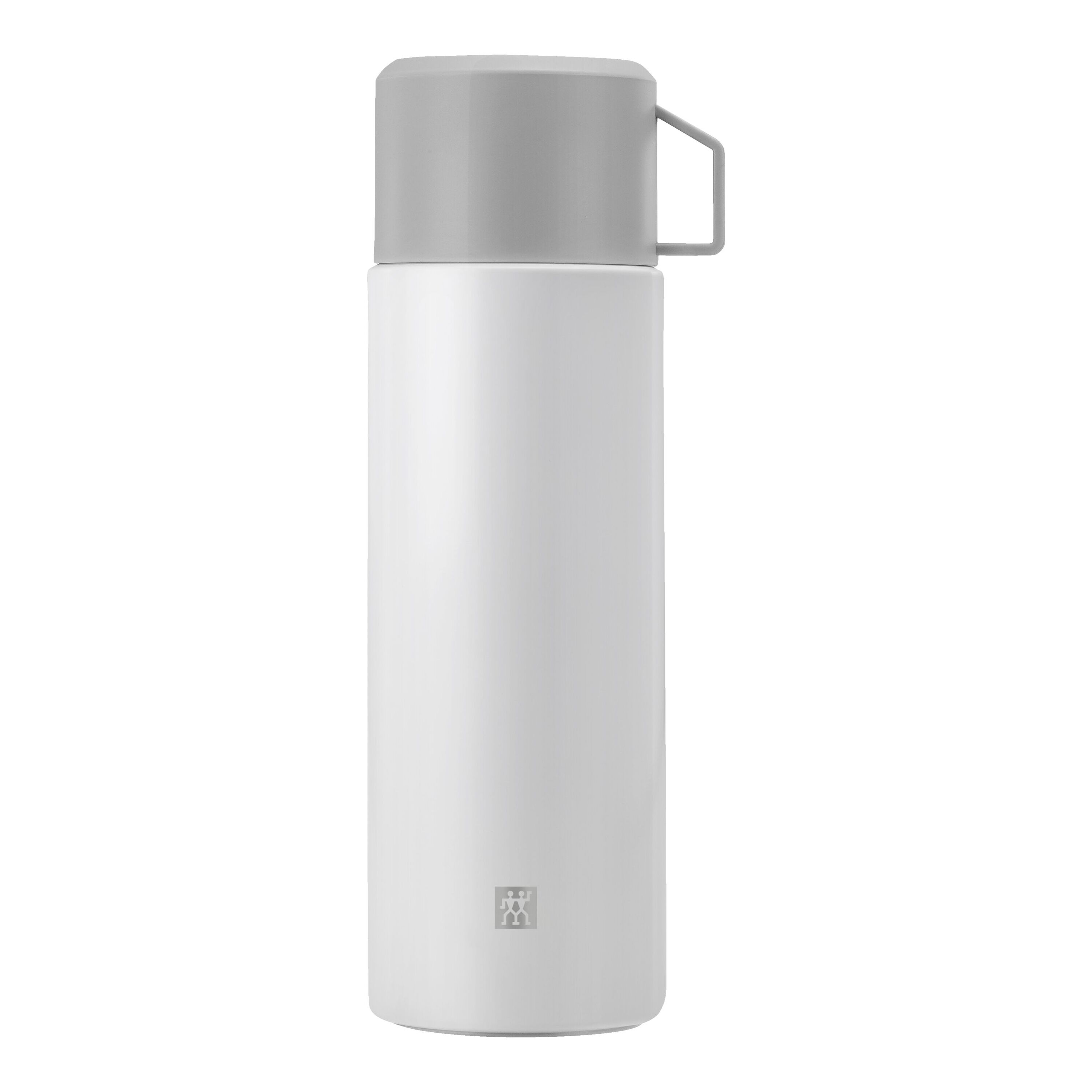 white thermo flask