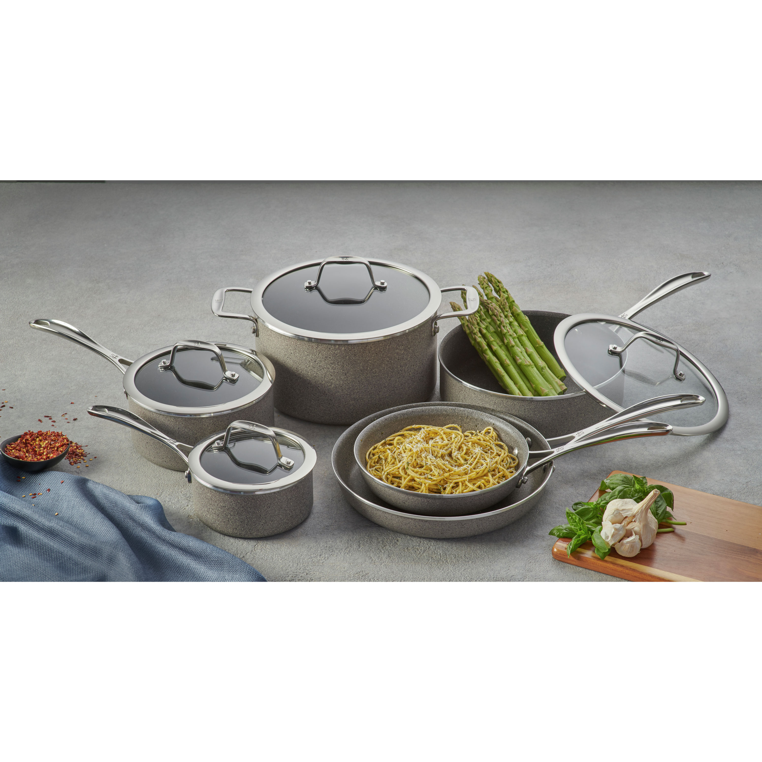 Free Shipping 7 Piece Non-Stick Cookware Set Aluminum Teal pot set