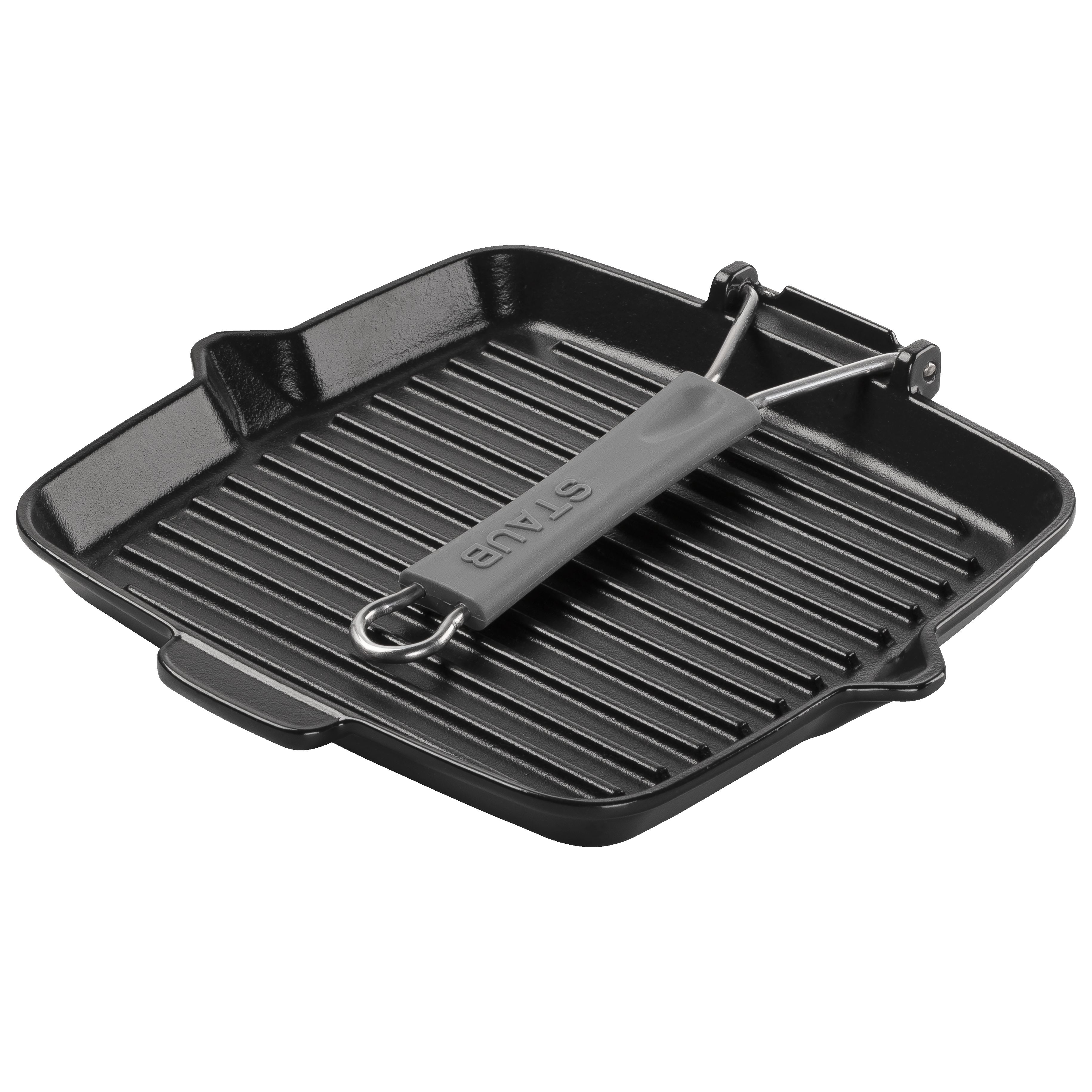 Staub Grill Pan with Panini Press - 12 Cast Iron - Matte Black – Cutlery  and More