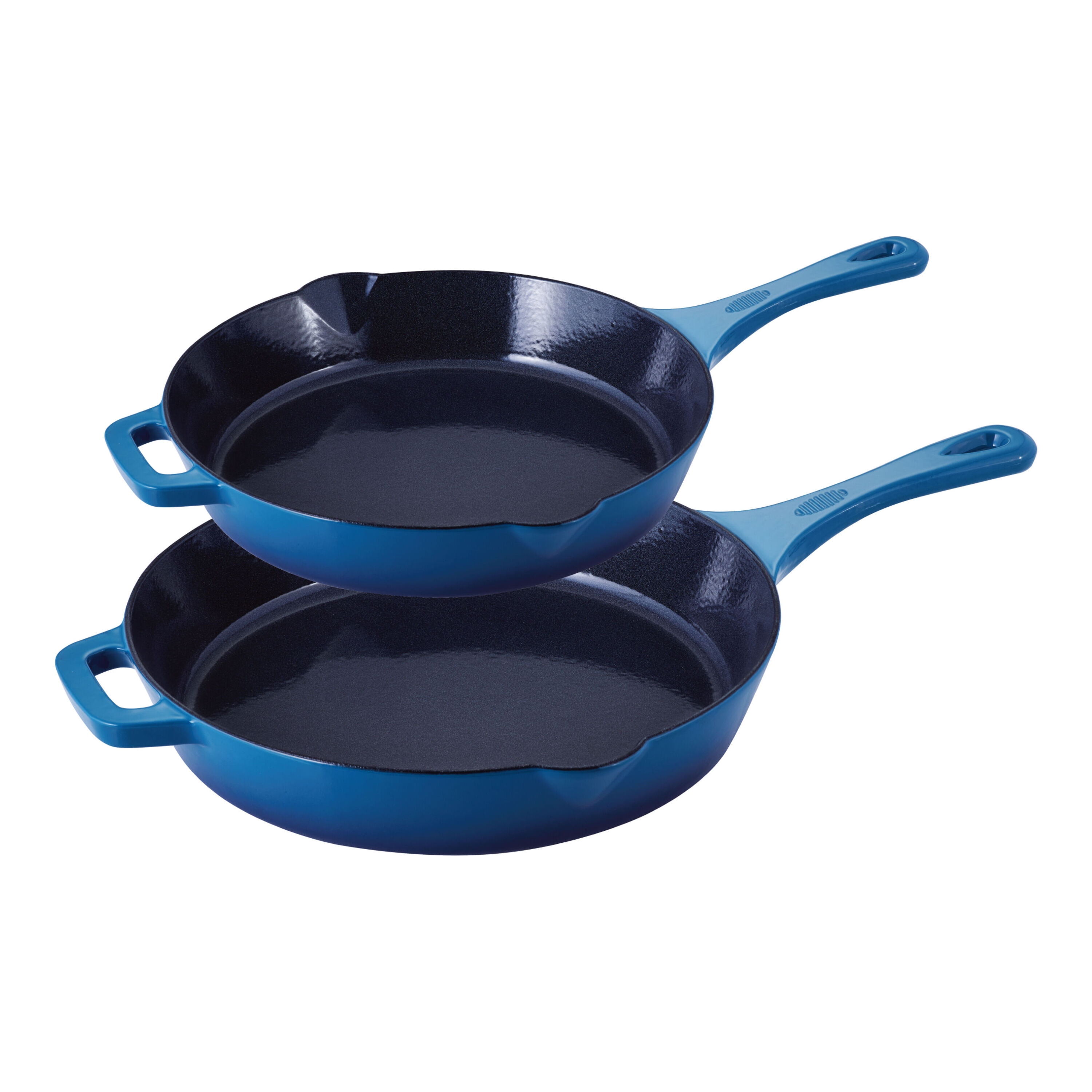 Enameled Blue 2-in-1 Cast Iron high quality Multi-Cooker Heavy Duty Skillet and Lid Set