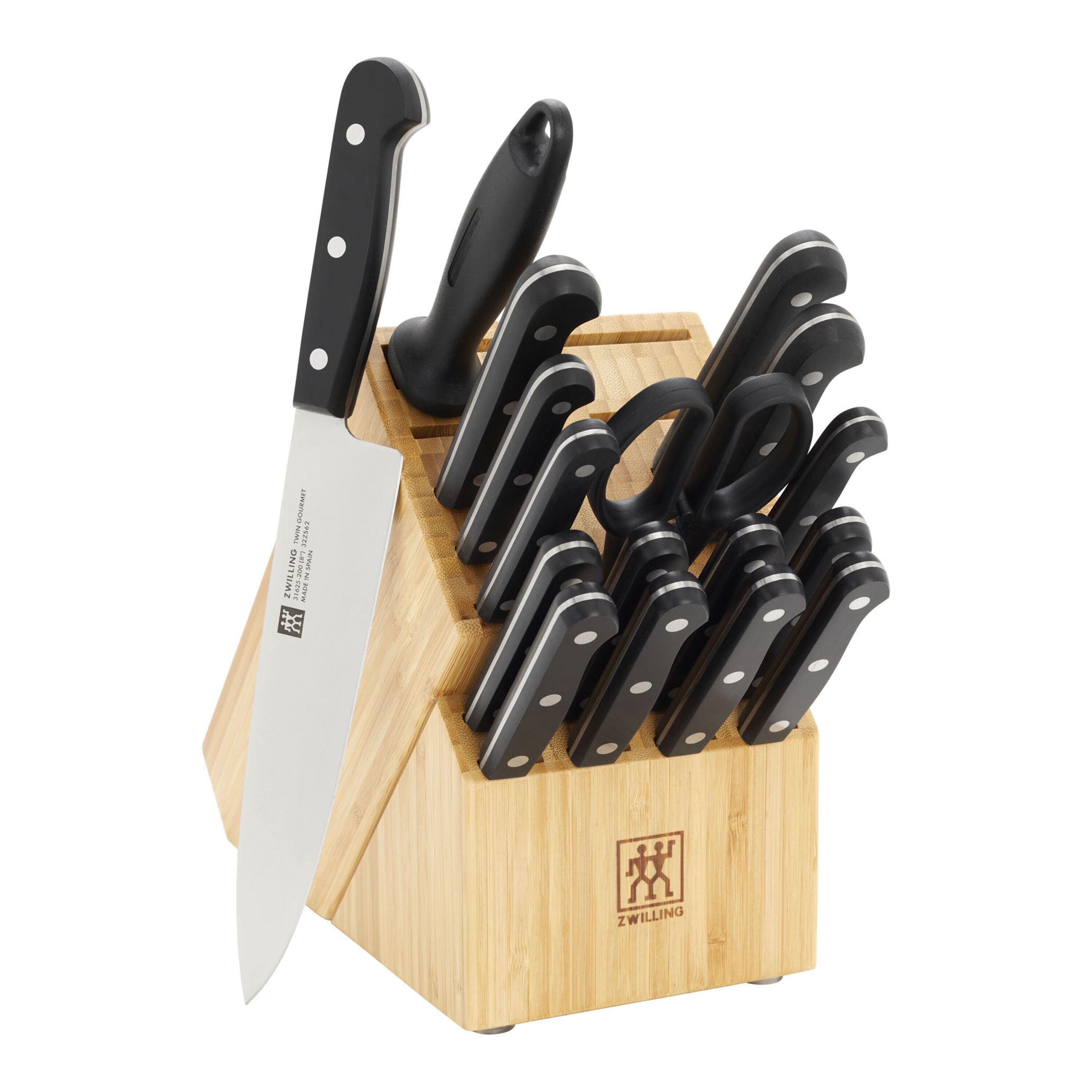 18-Piece Black Stainless Steel Professional Cutlery Kitchen Knife