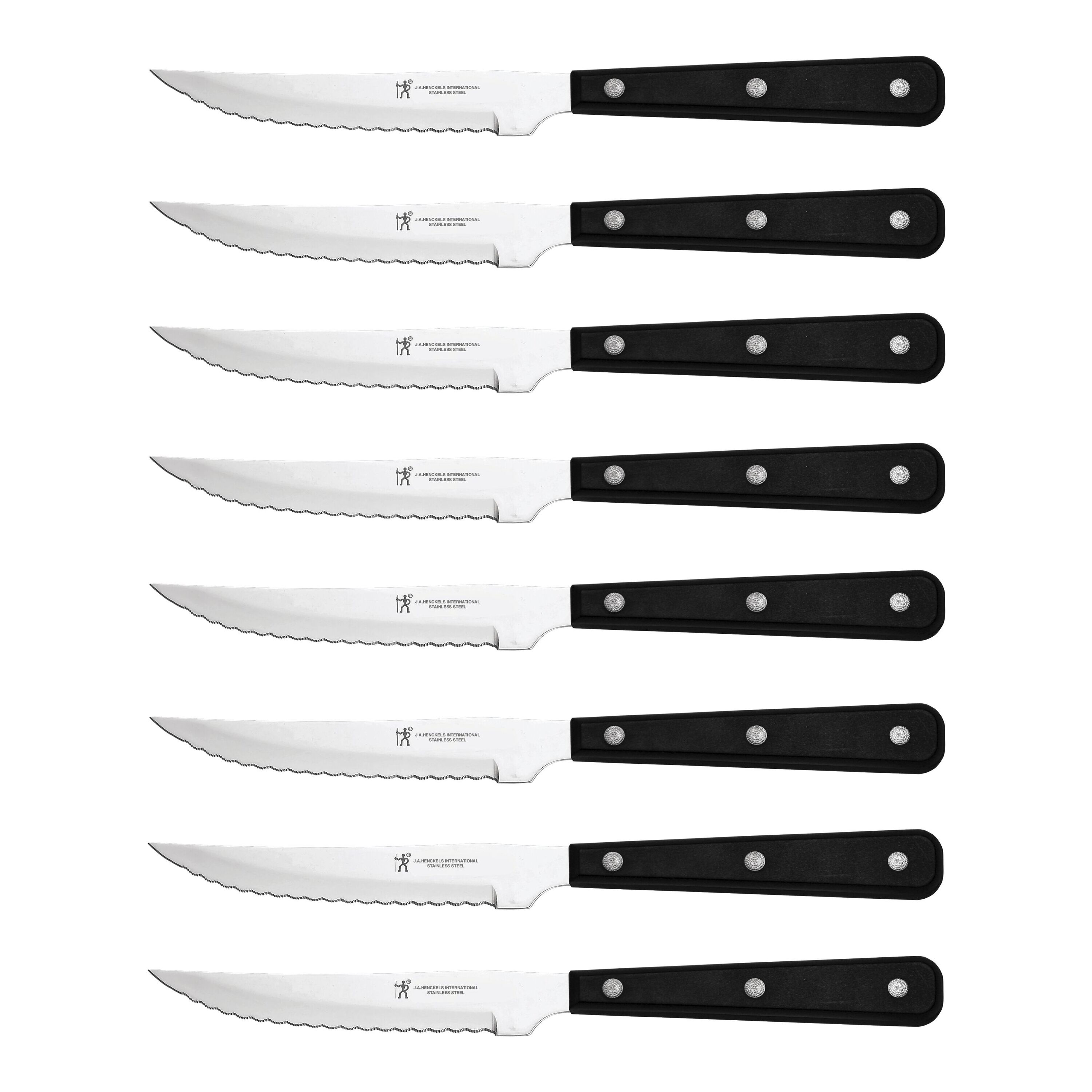 ZWILLING J.A. HENCKELS 39322-800 Steak Knife Set - Black/Silver