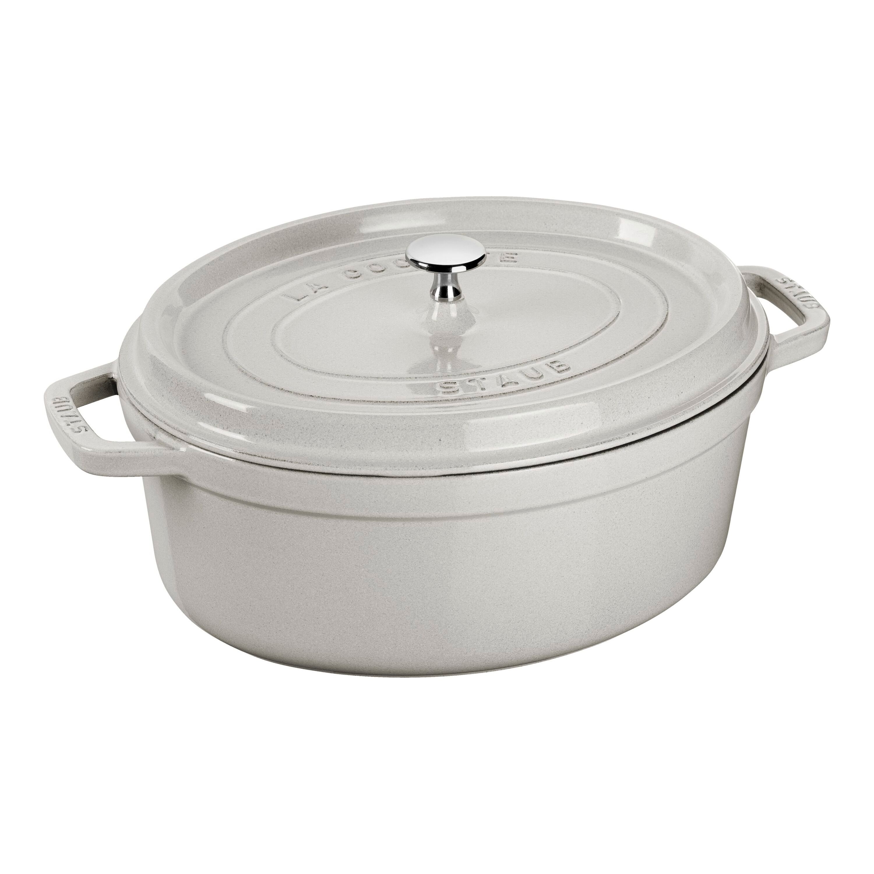Crock-Pot Crock Pot Artisan 7 Quart Enameled Cast Iron Oval Dutch Oven in  Sapphire Blue in the Cooking Pots department at