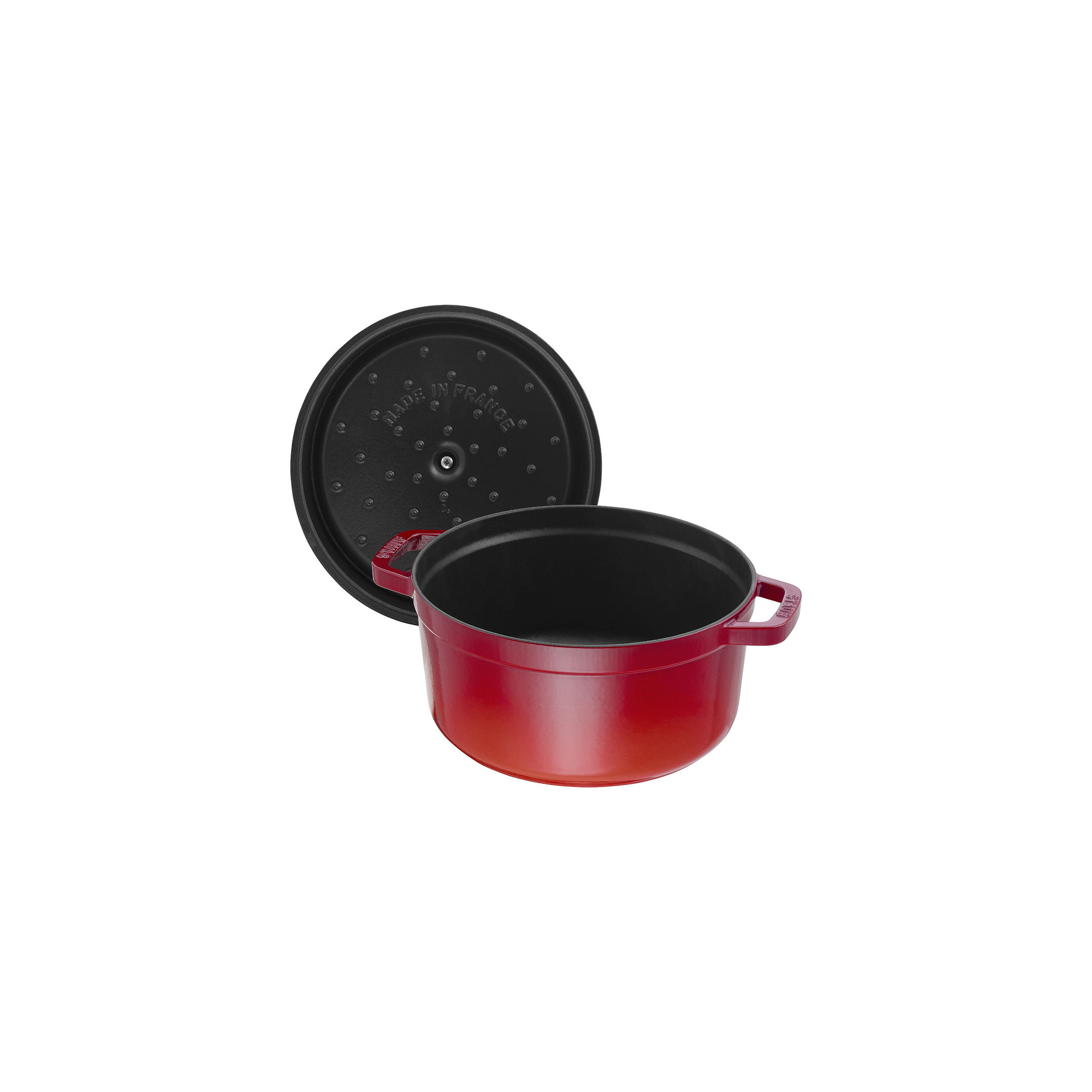 Staub Cast Iron Dutch Oven 5-qt Tall Cocotte, Made in France, Serves 5-6,  Cherry 