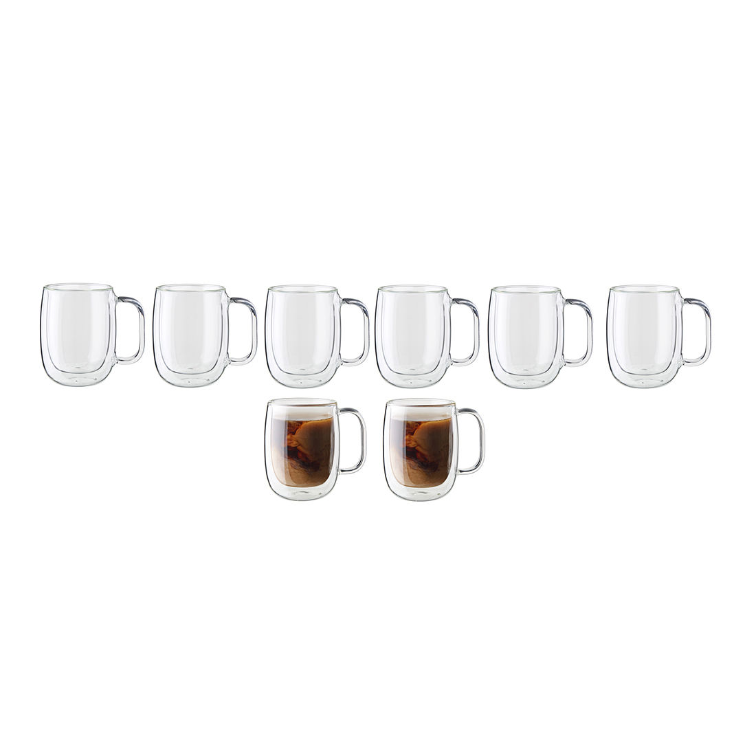 Zwilling Sorrento Plus Double Wall Glassware 2-pc, Cappuccino Glass Mug Set