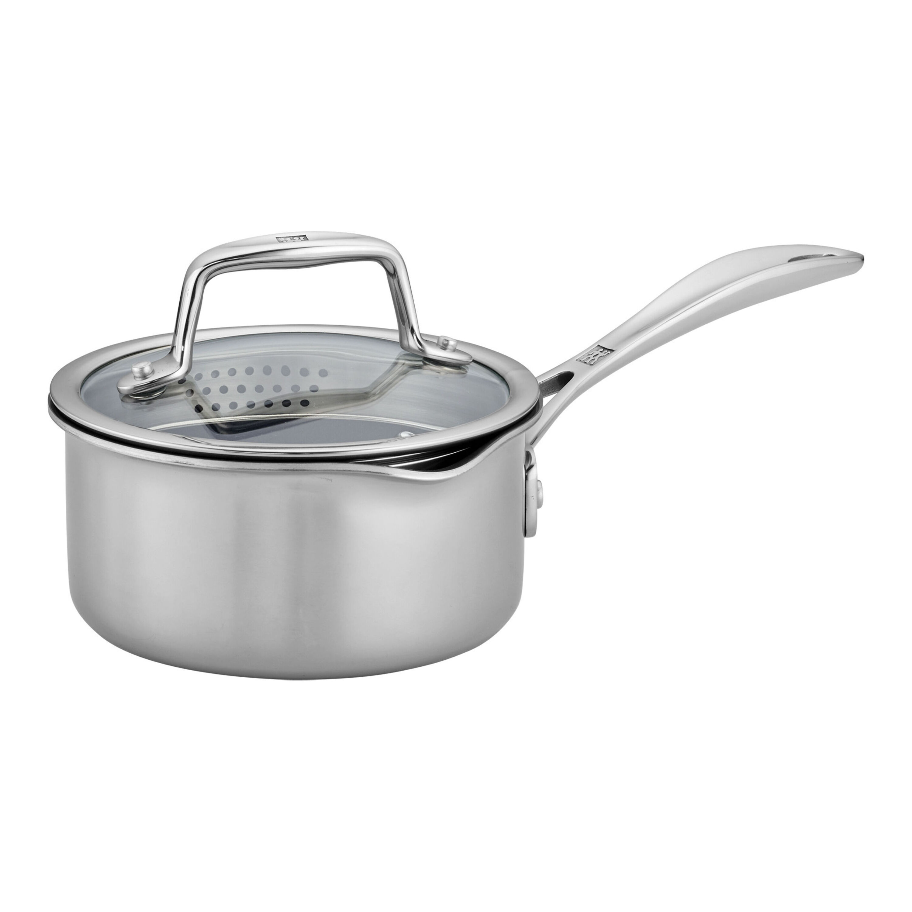 1 Quart Non-Stick Steel Gray Open Sauce Pan, Stay-Cool Handle