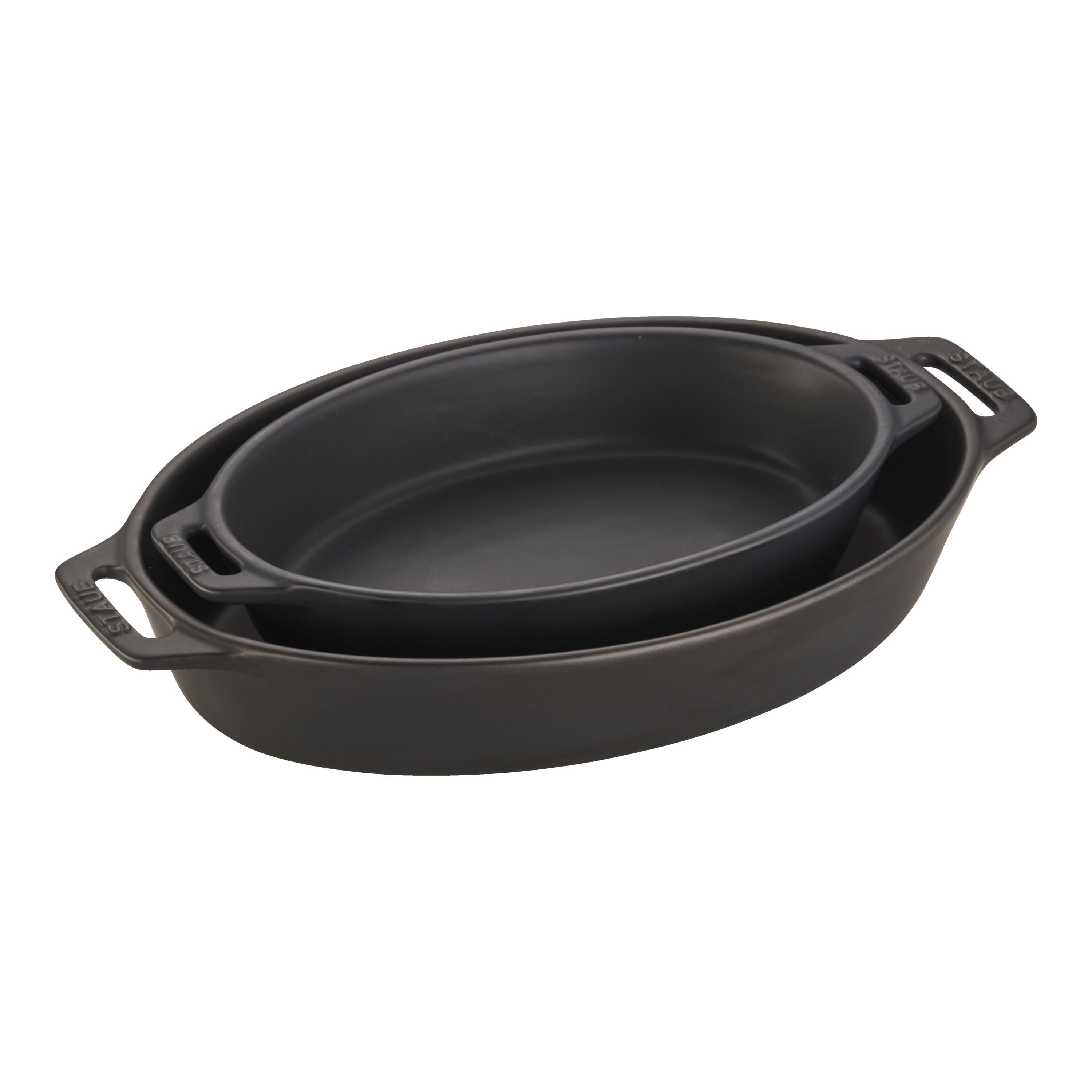  STAUB Ceramics Oval Baking Dish, 9-inch, Dark Blue