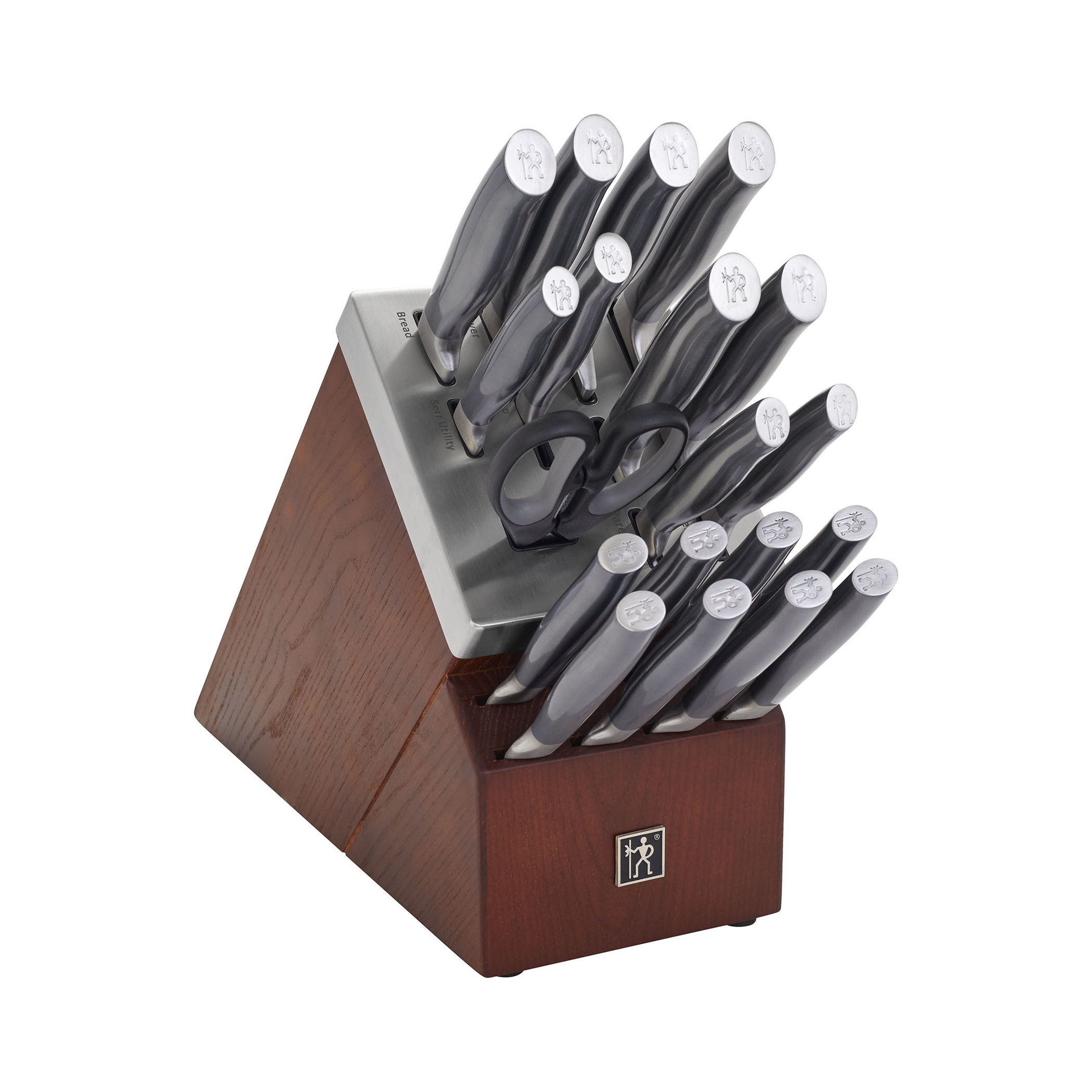 HENCKELS Graphite 20-pc Self-Sharpening Knife Set with Block, Chef Knife,  Paring Knife 