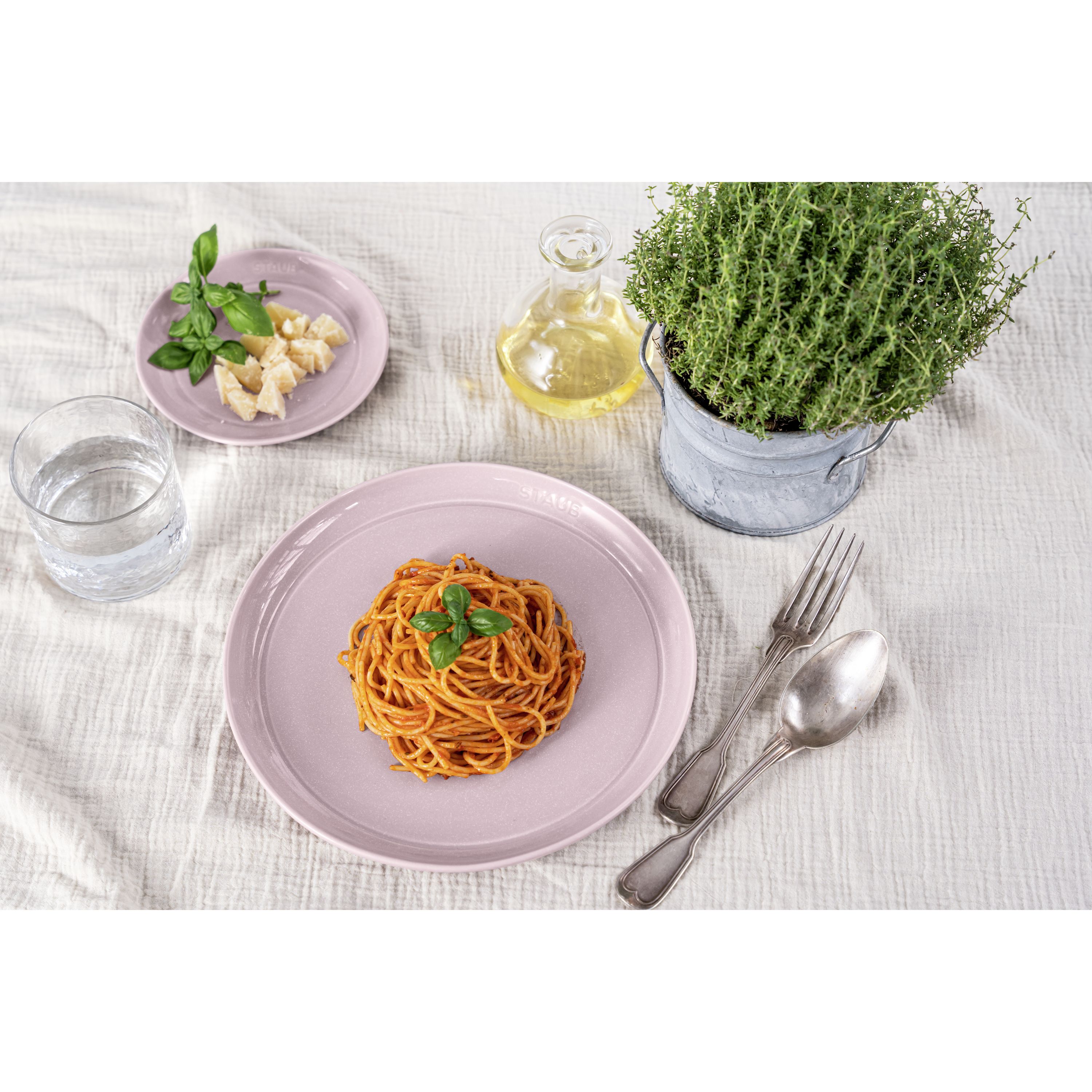 ストウブ Dining Line プレート フラット 26 cm, セラミック, シフォンローズ