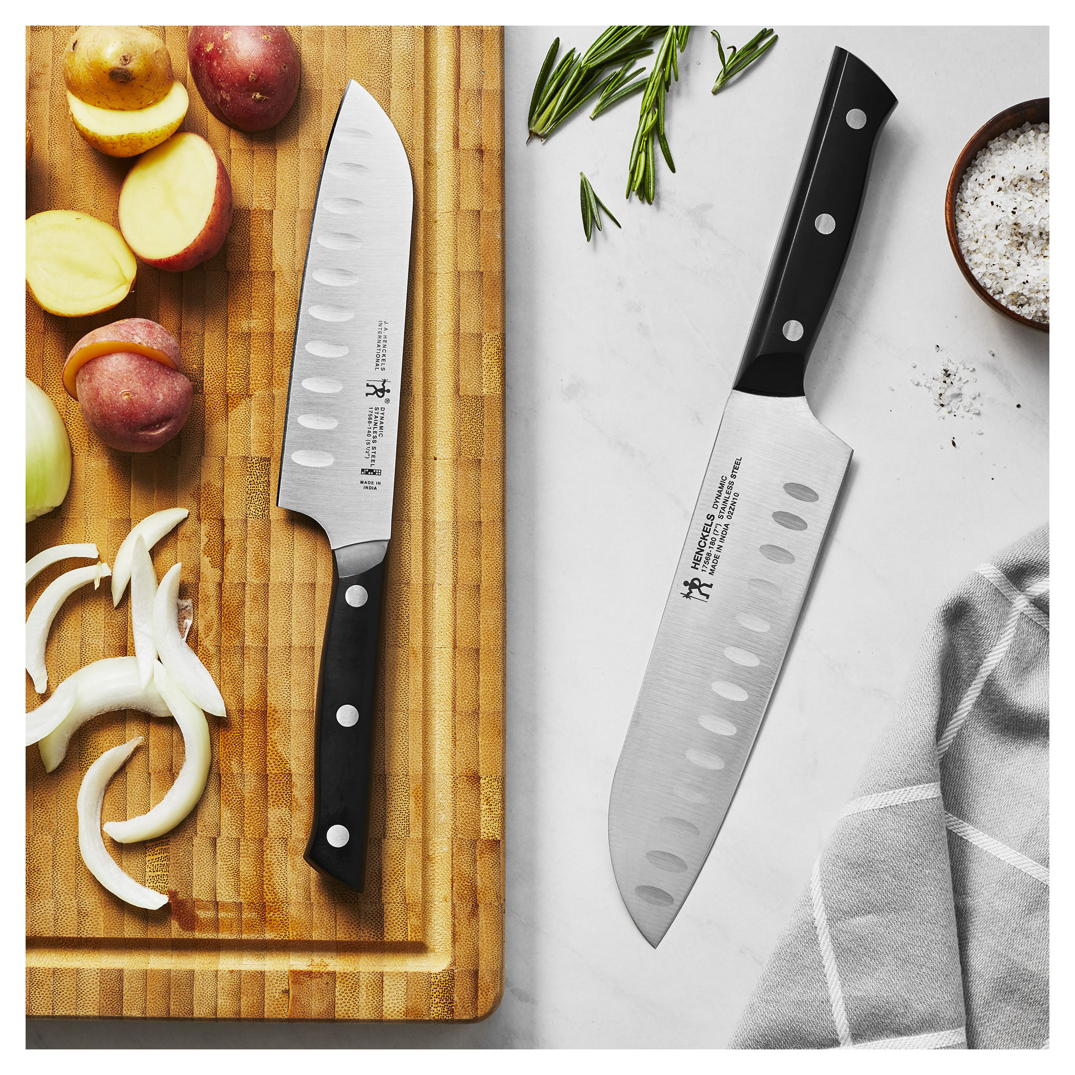 J.A. Henckels Dynamic Fine Edge Cutlery Wood Block 18-Pc. Kitchen Knives Set
