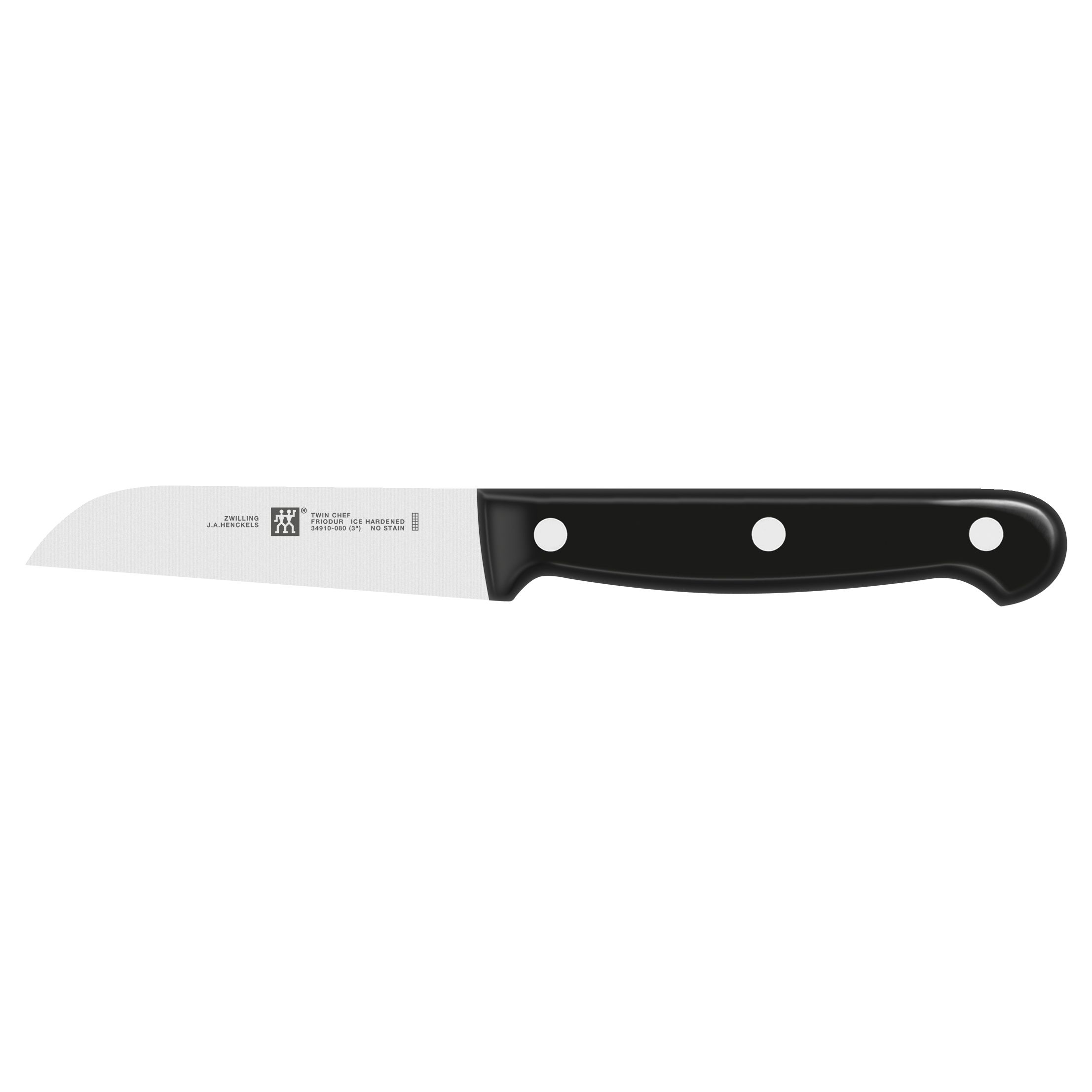 ZWILLING Set de 3 Couteaux, Couteau à Larder/à Garnir, Couteau de Chef,  Couteau à Viande, Manche Noir, série Twin Chef 2