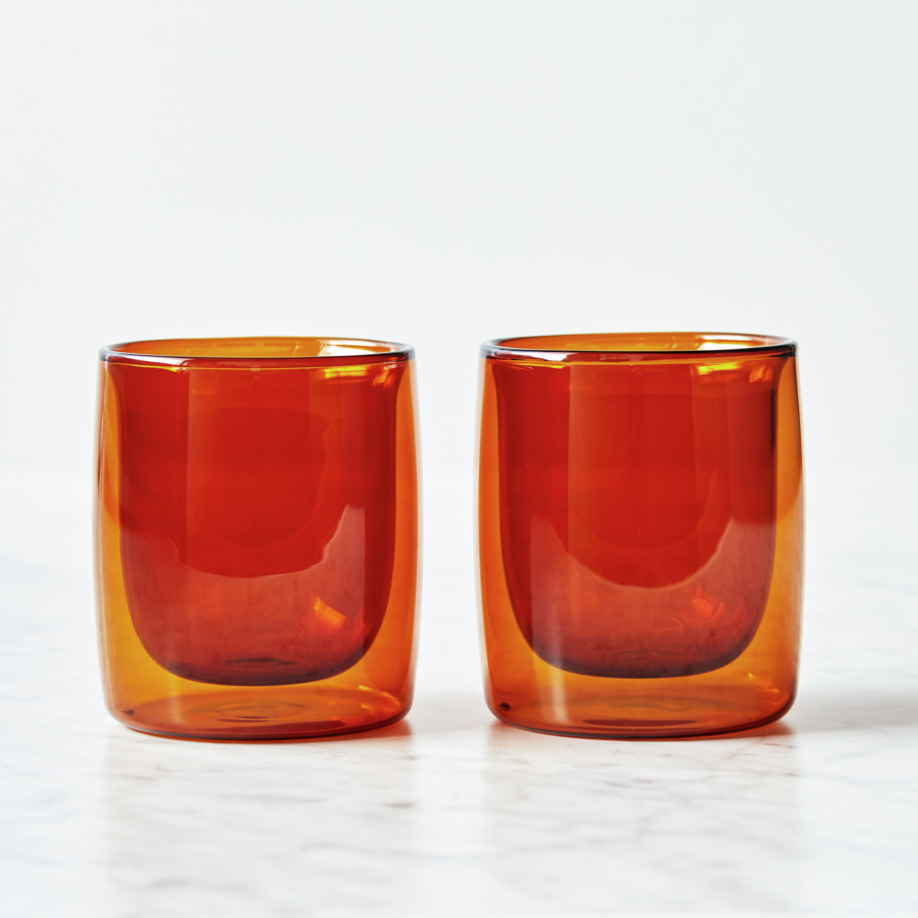Yield 6 oz Double-Wall Glass, Boxed Set of 2 - Amber