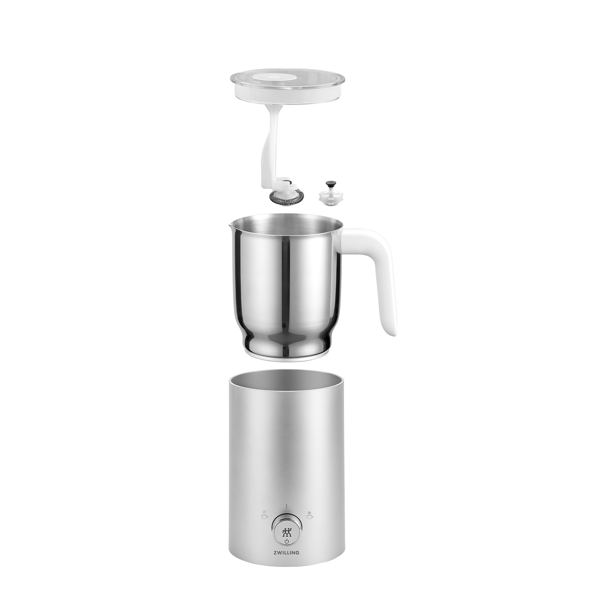 Electric Milk Frother With Stainless Steel Holder, Cream Frother