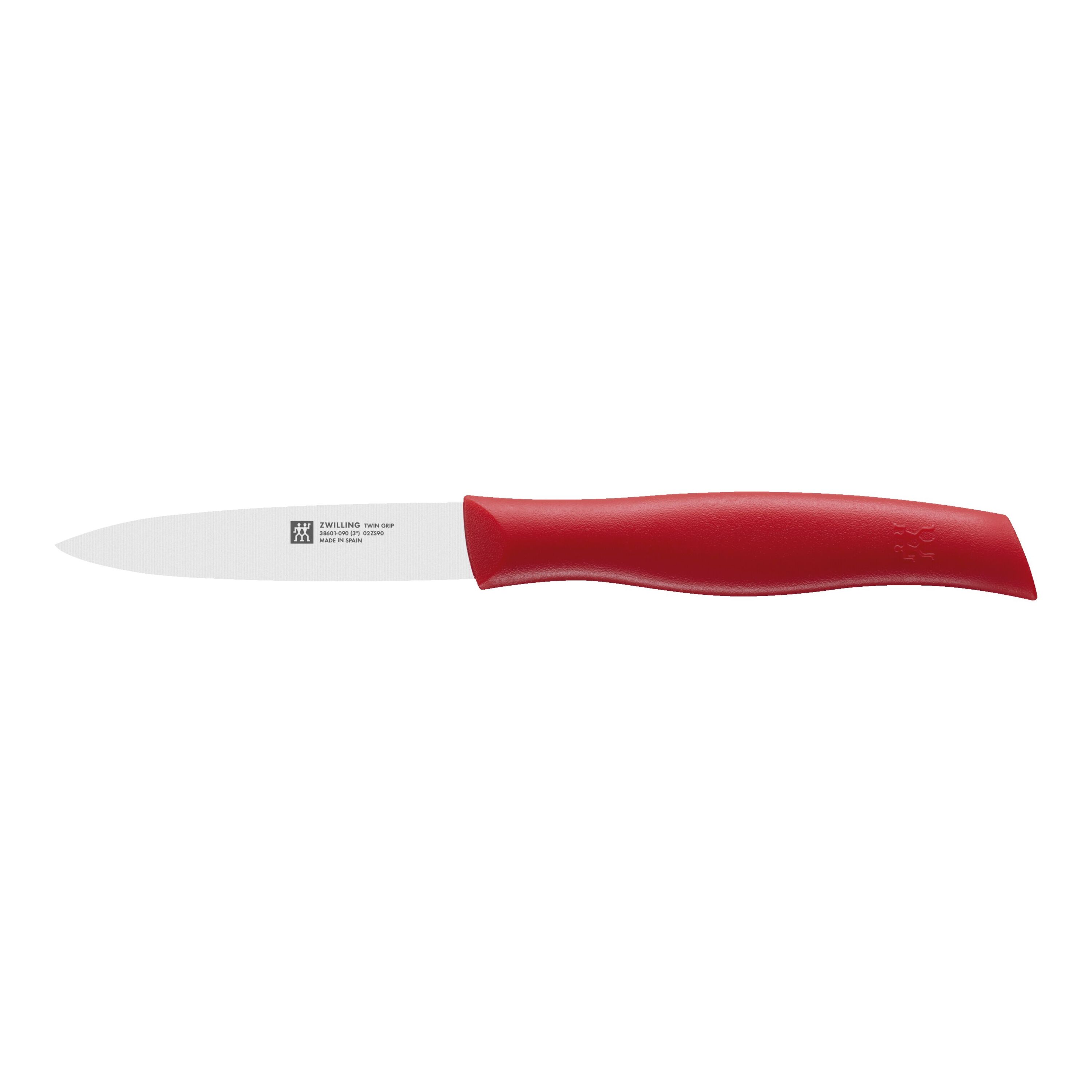 Mainstays Stainless Steel Color 3.5 Kitchen Paring Knife with Red Handle 