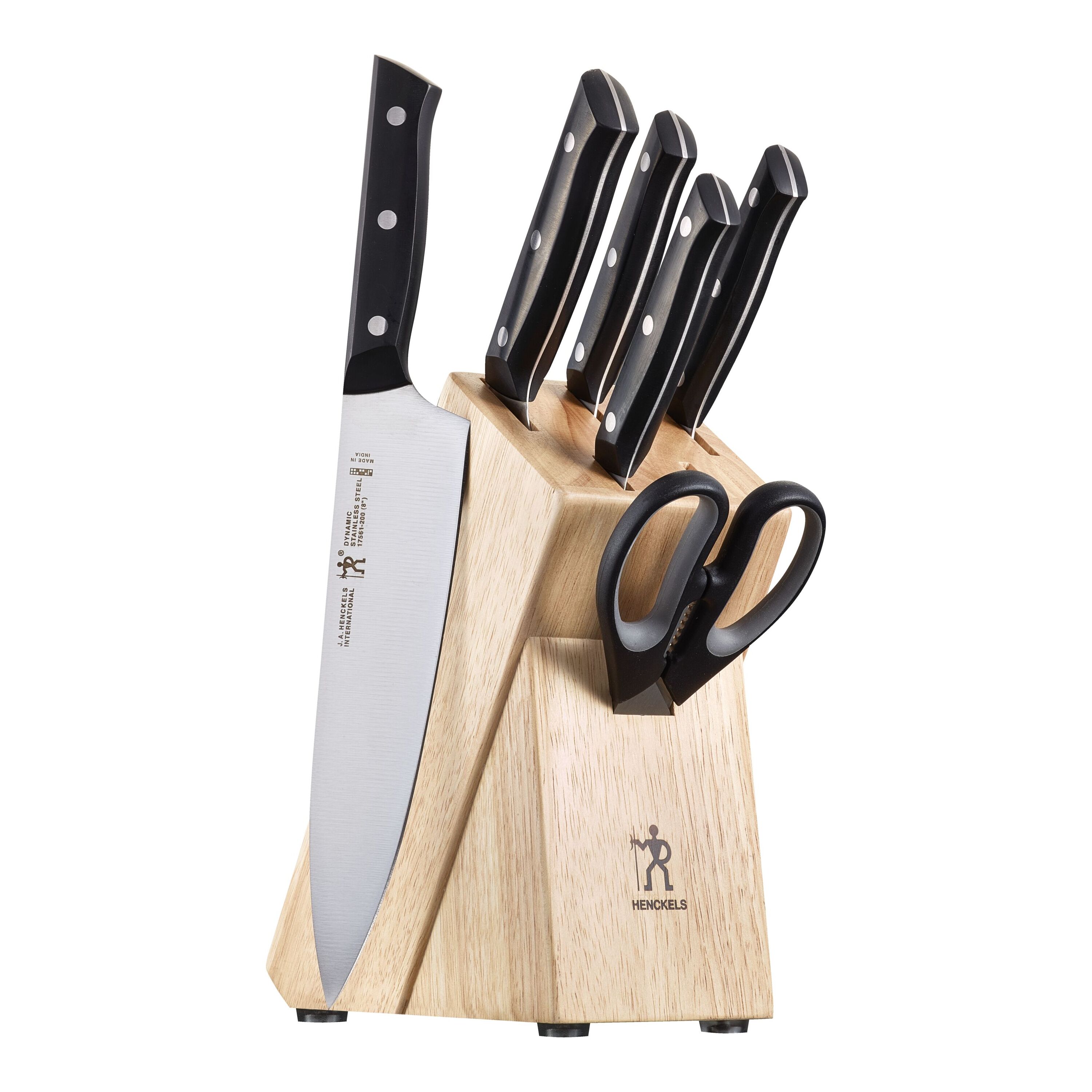 French Home 7 Piece Stainless Steel Knife Block Set & Reviews
