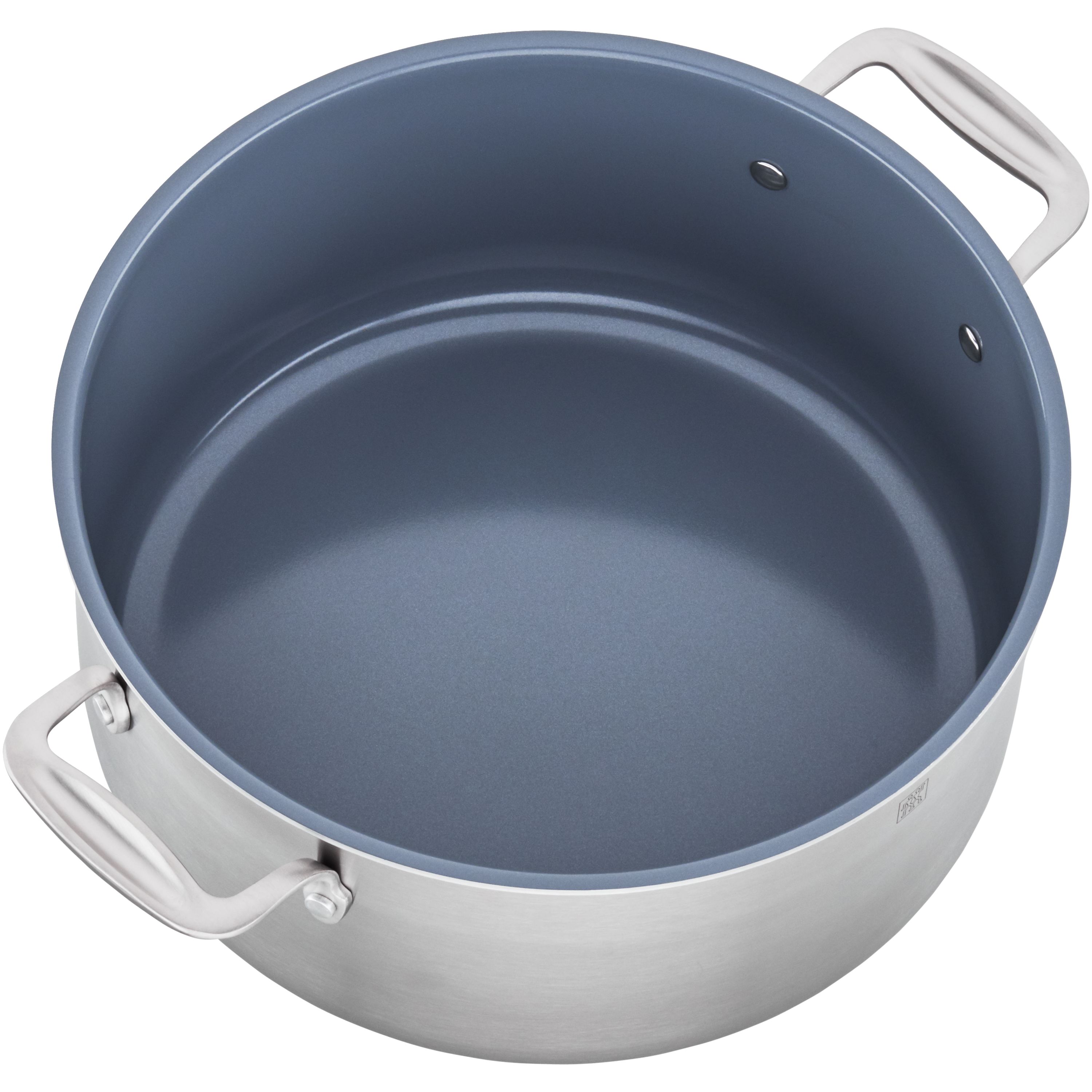 8qt Nonstick Ceramic Coated Aluminum Wide Stock Pot Blue - Figmint™