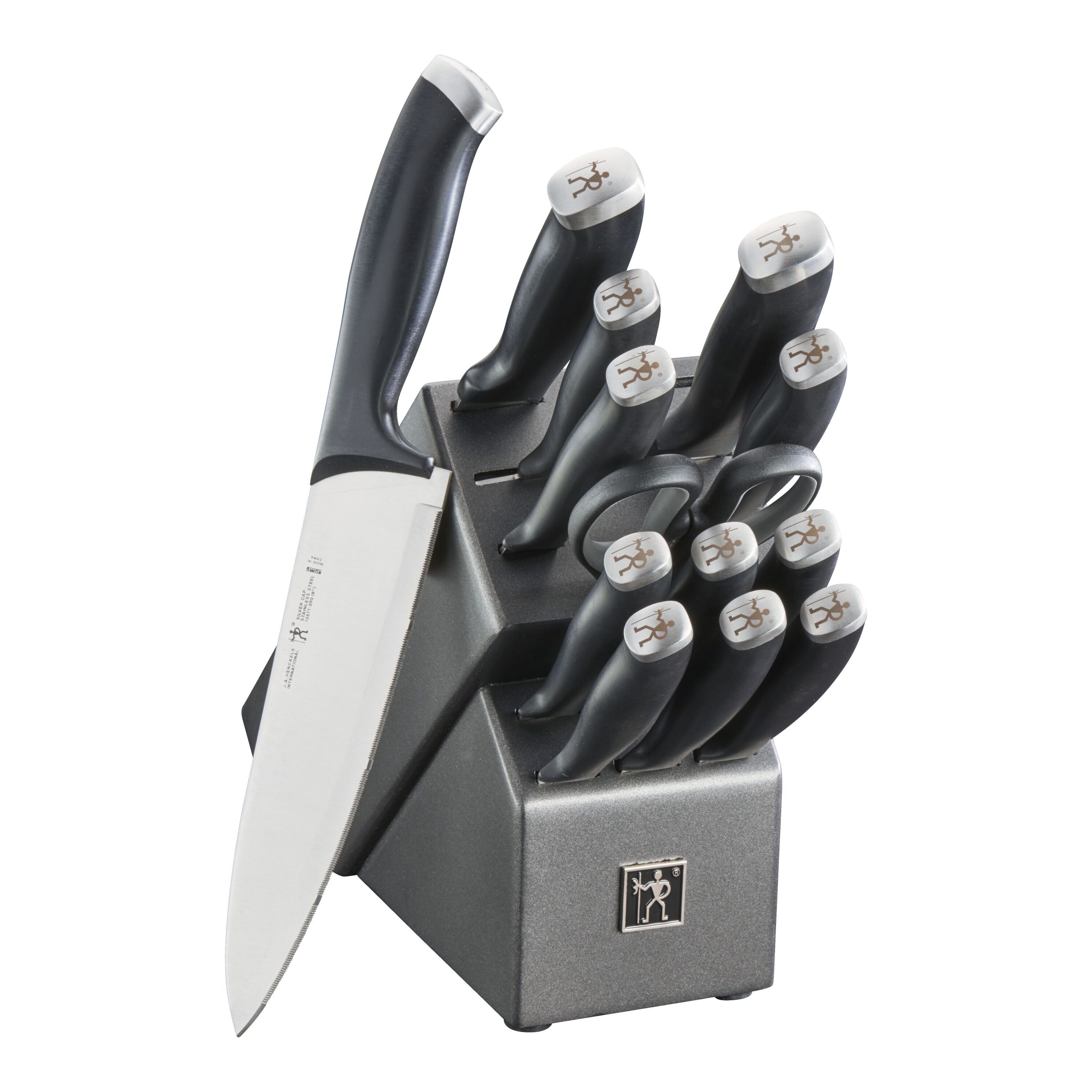 henckels silvercap 14 piece knife block set