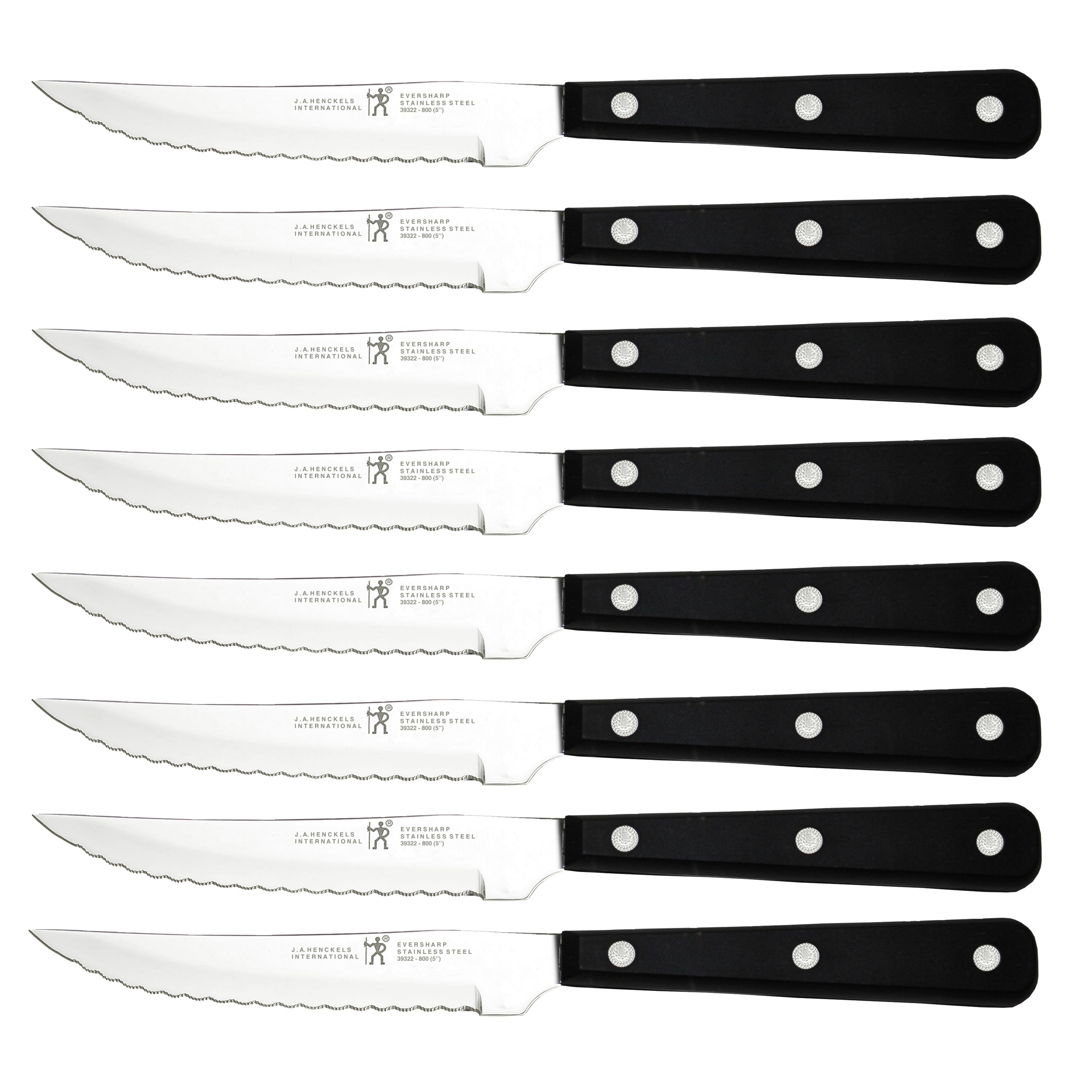 Set of 8 Steak Knives in Wood Case Zwilling J.A. Henckels Stainless Steel  Serrated Blades, 39035-000 Made in Spain -  Norway