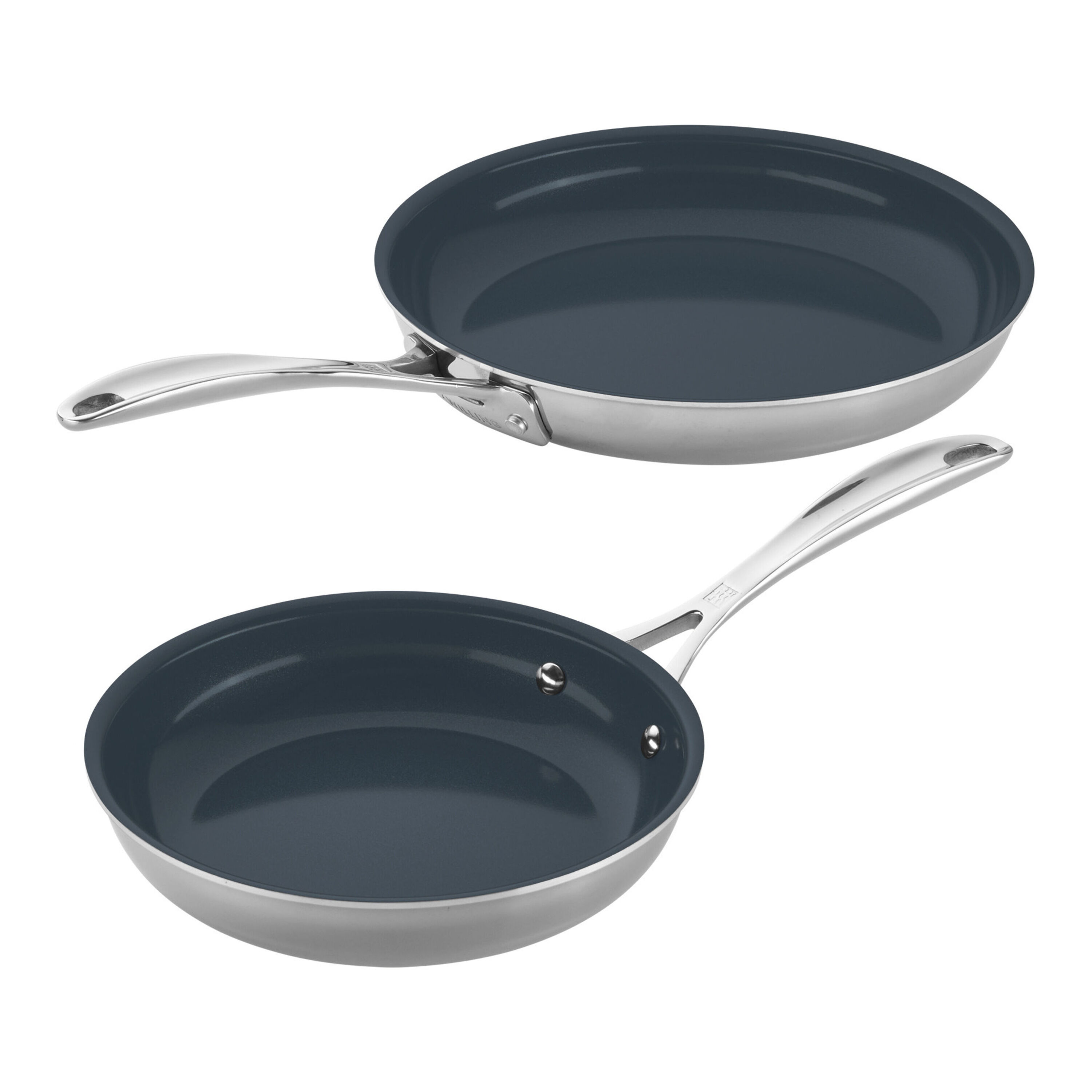 ZWILLING Clad CFX 2-pc, stainless steel, Ceramic, Non-stick, Frying pan set
