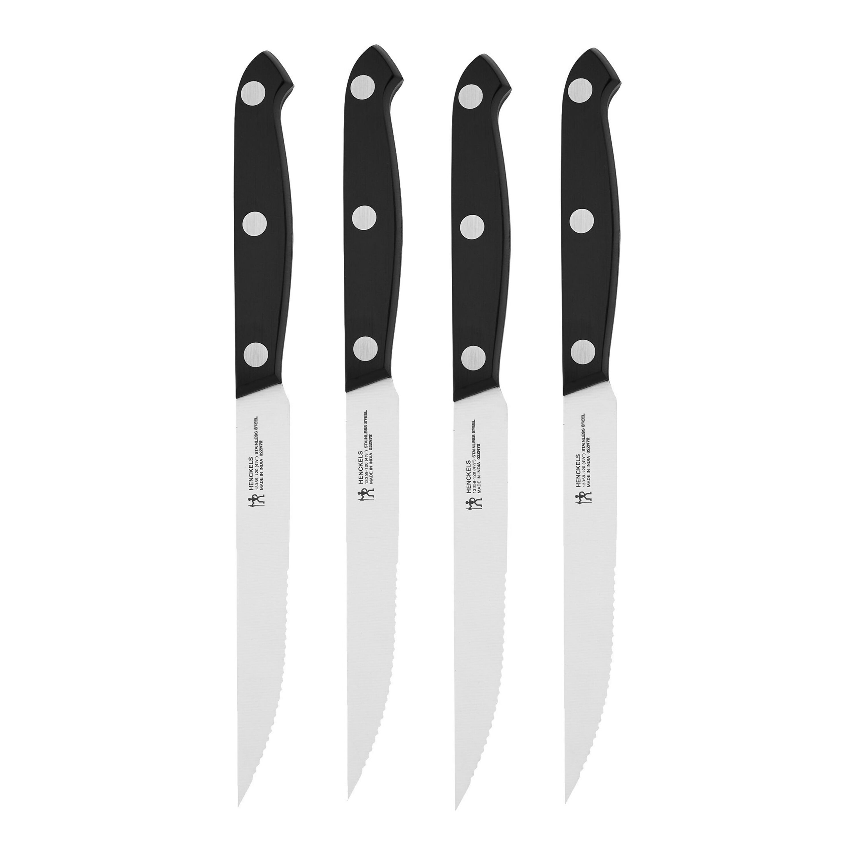 4 PCs 4 x 6 Boning/Steak Knife Set in a Gift Box, Black ABS