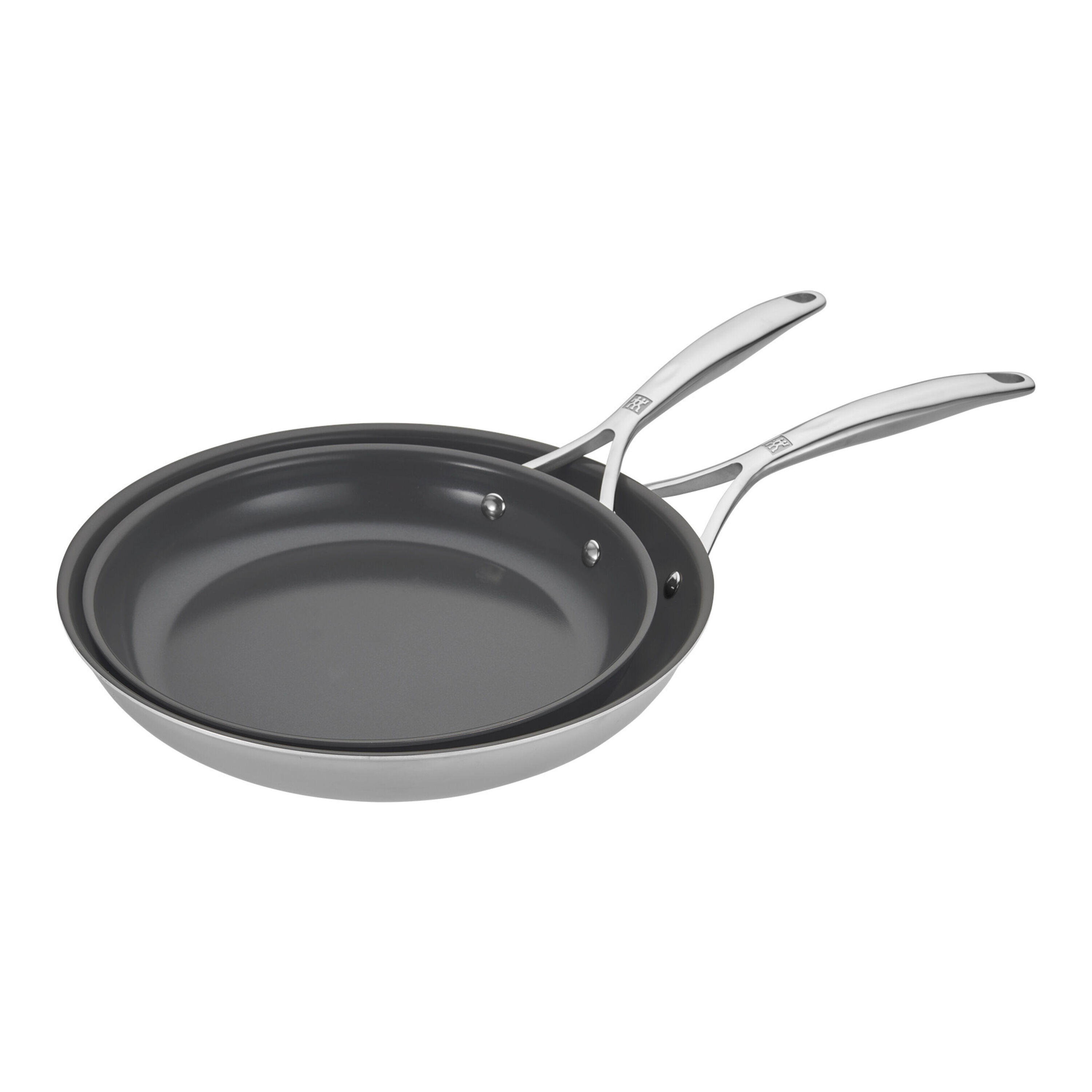 Signature Stainless Steel 2-Piece Fry Pan Set