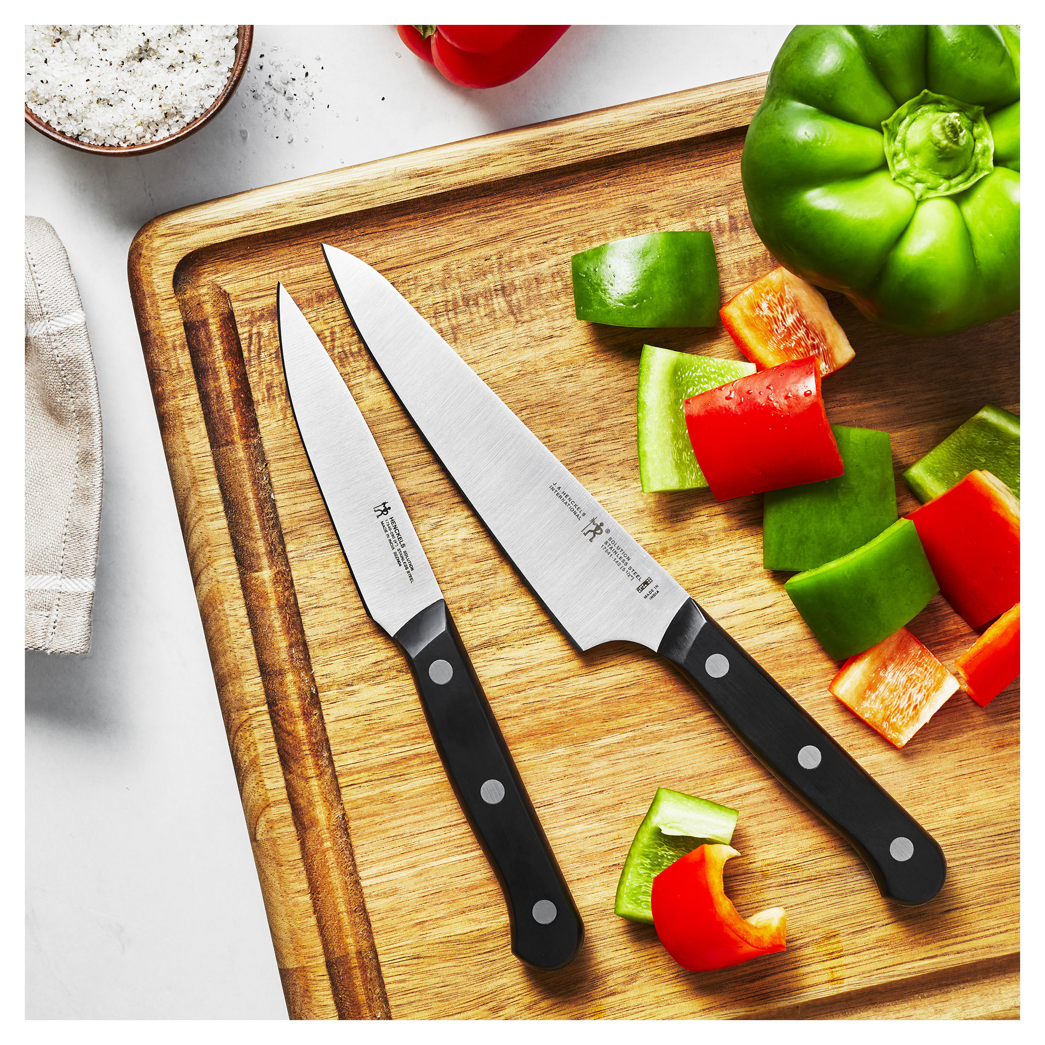 Fruit and Vegetable Carving Knife Set of 2PC Orange Handle Fruit