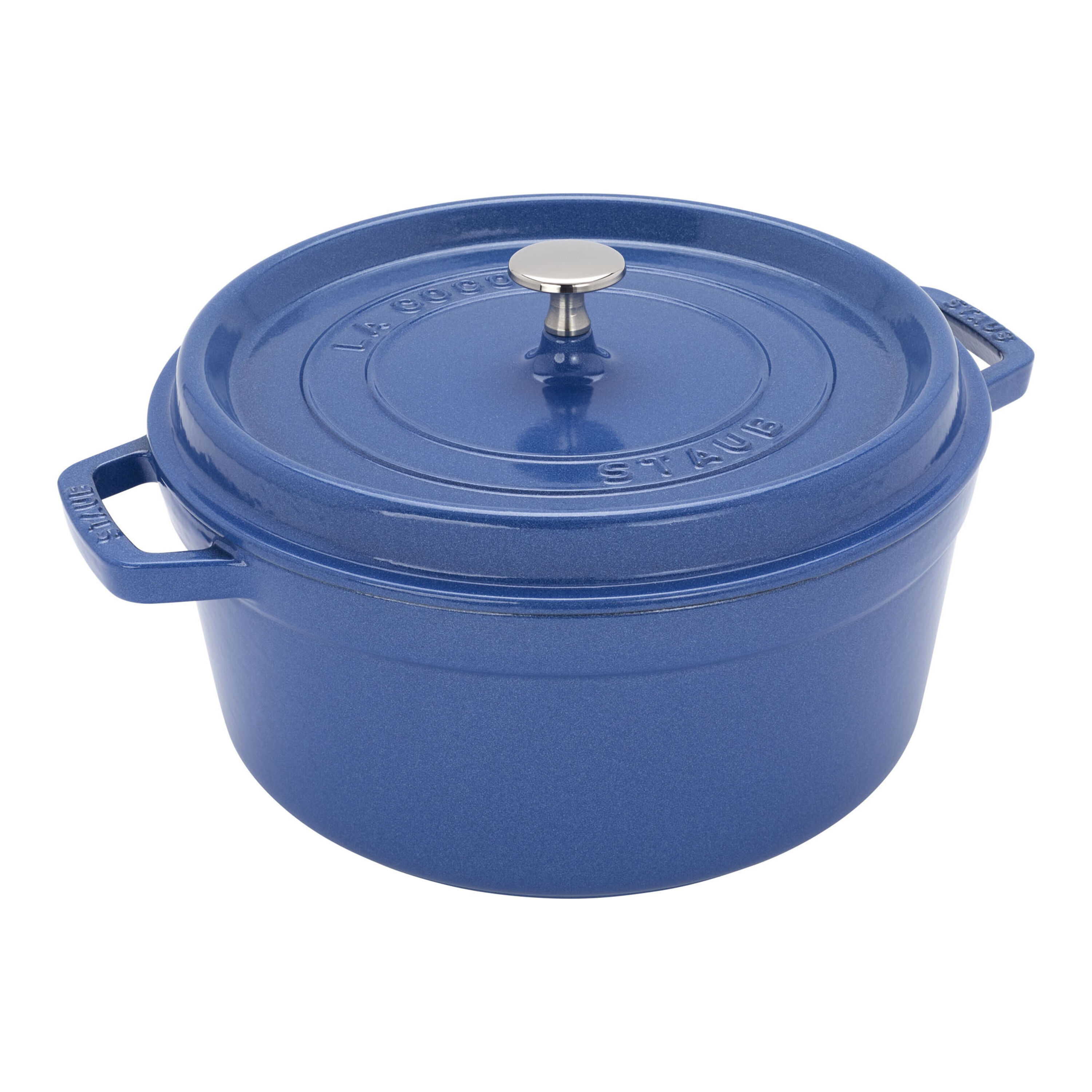 Cast Iron Cookware 5.5 Quart Enameled Dutch Oven W/ Lid Blue