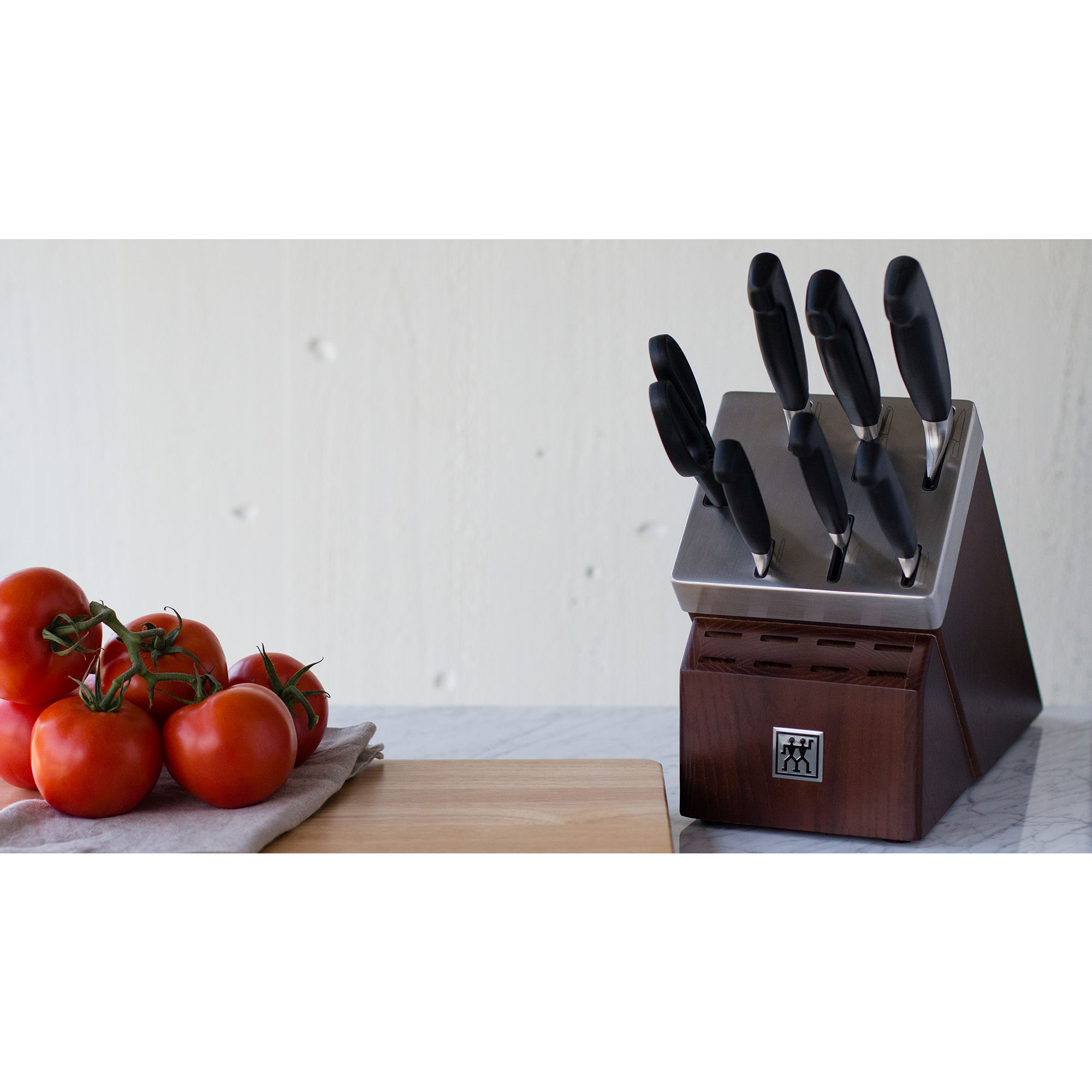 ZWILLING J.A. Henckels Gourmet 9-Piece Knife Set with Walnut Magnetic Knife  Bar