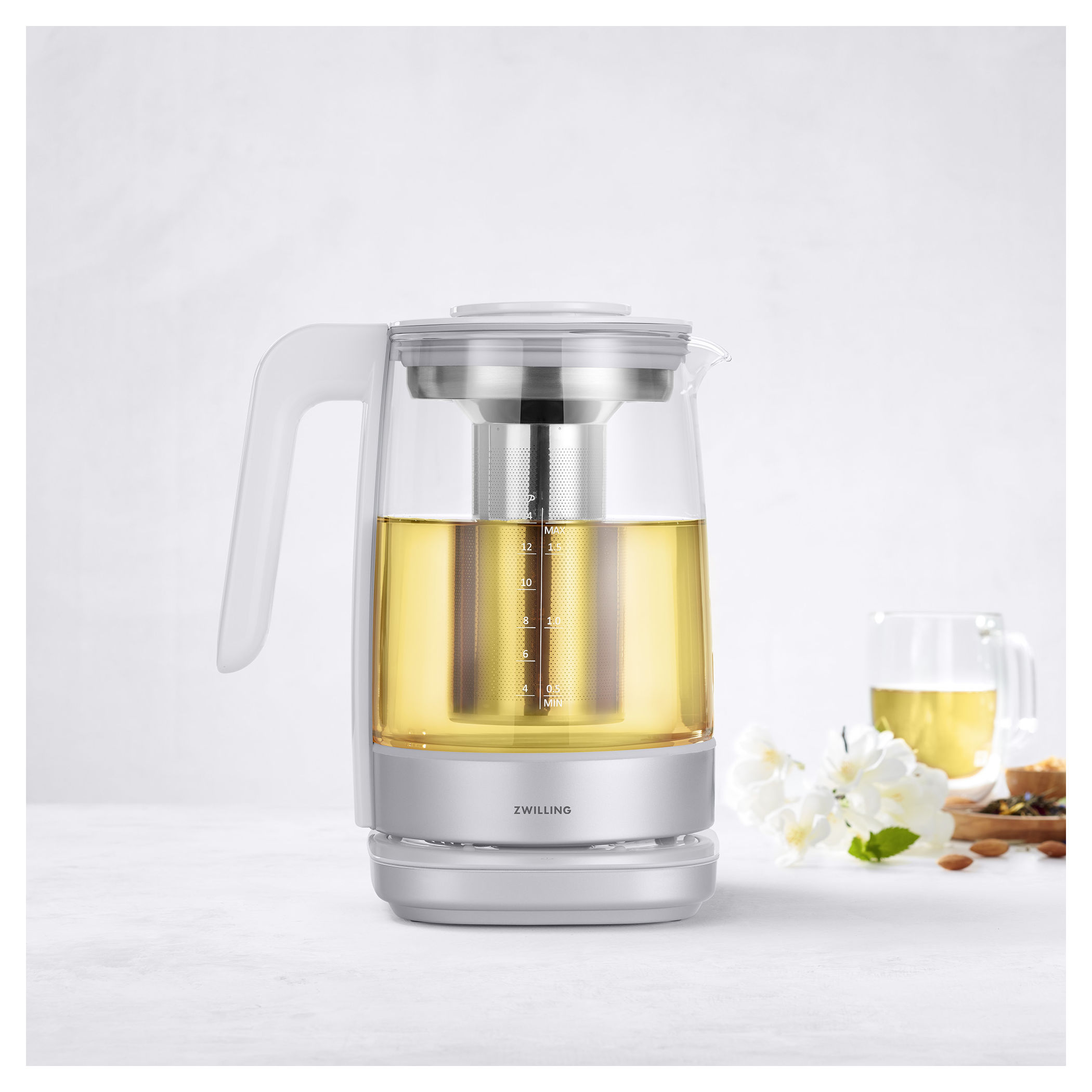 Electric Programmable Glass Tea Kettle With Temperature Control And  Detachable Infuser, Automatic Keep Warm Function, Inclusive Of Filter &  Stew Pot