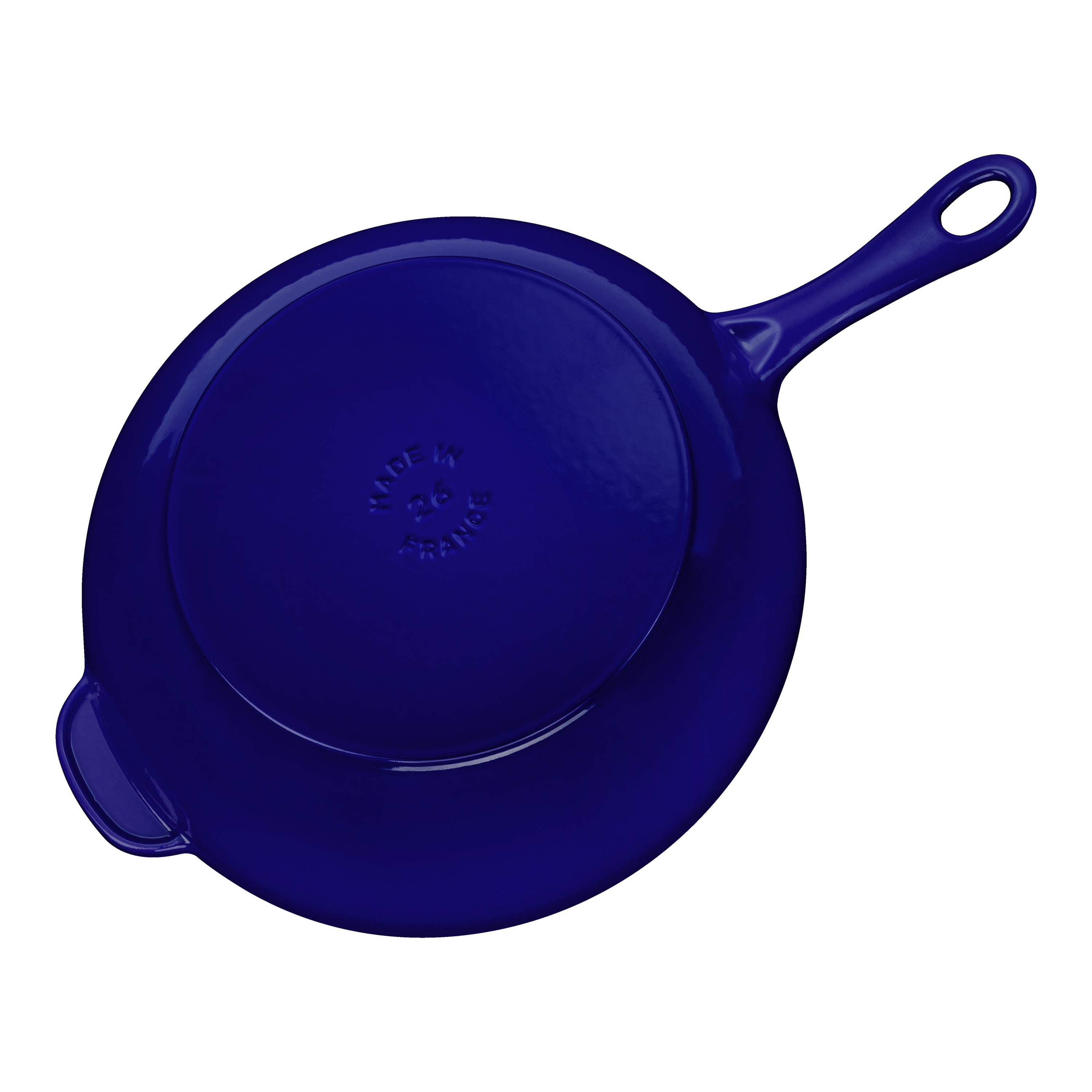 Staub Cast Iron 10-inch Daily Pan with Glass Lid - Dark Blue