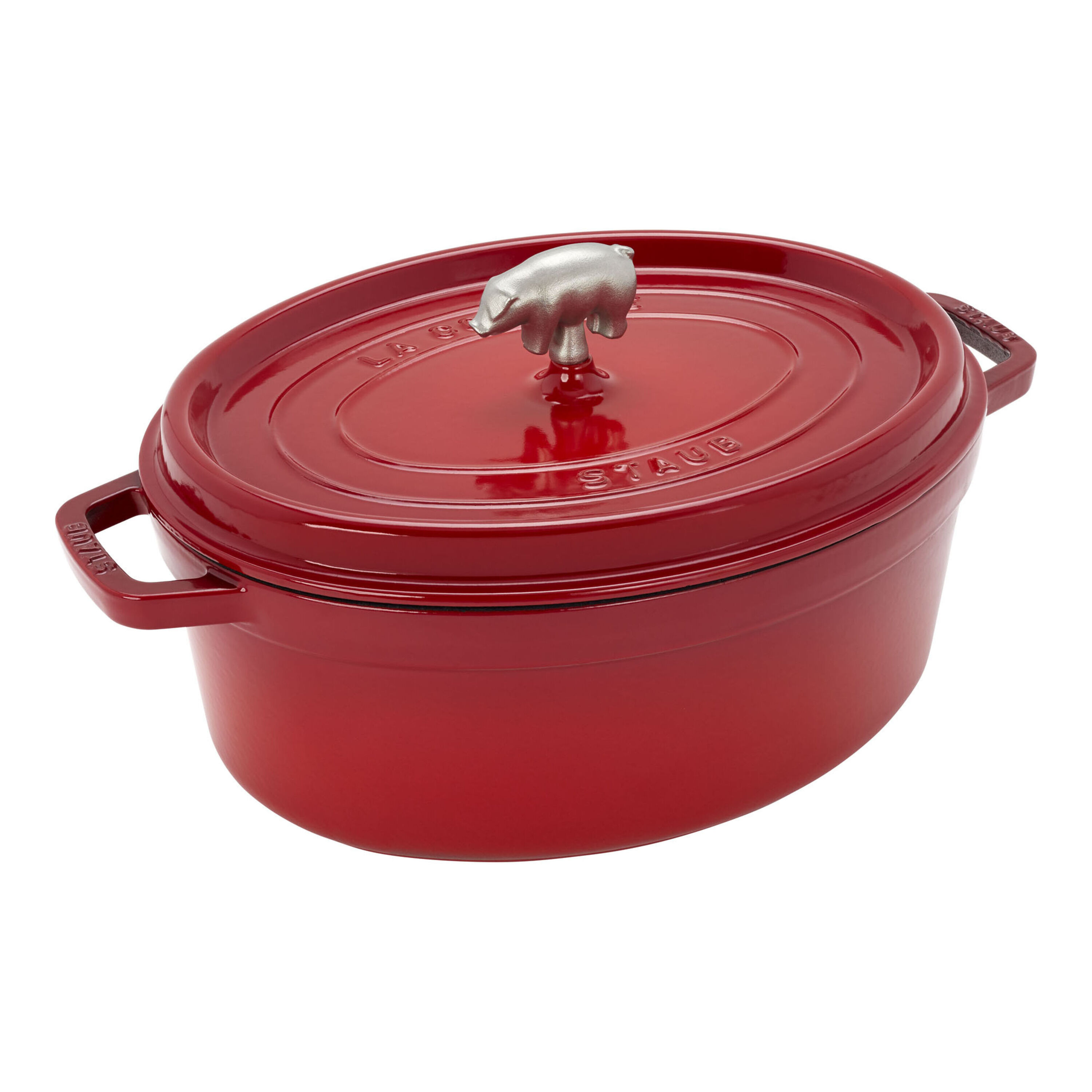 OVAL COCOTTE IN CAST IRON RED-STAUB-COOKING UTENSIL Choix longueur (cm) 23