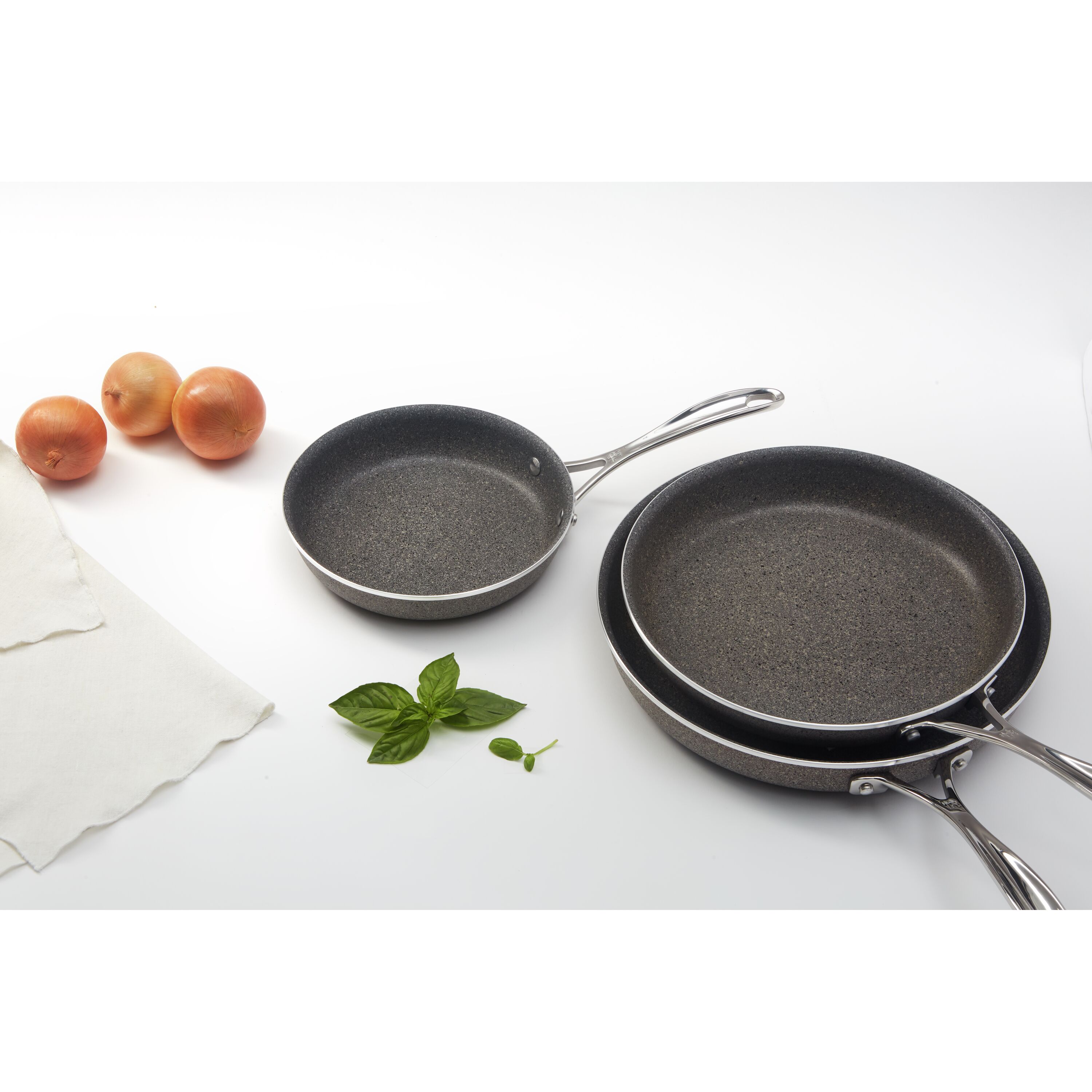 Henckels Capri Granitium 3-Piece Aluminum Nonstick Fry Pan Set, Cookware