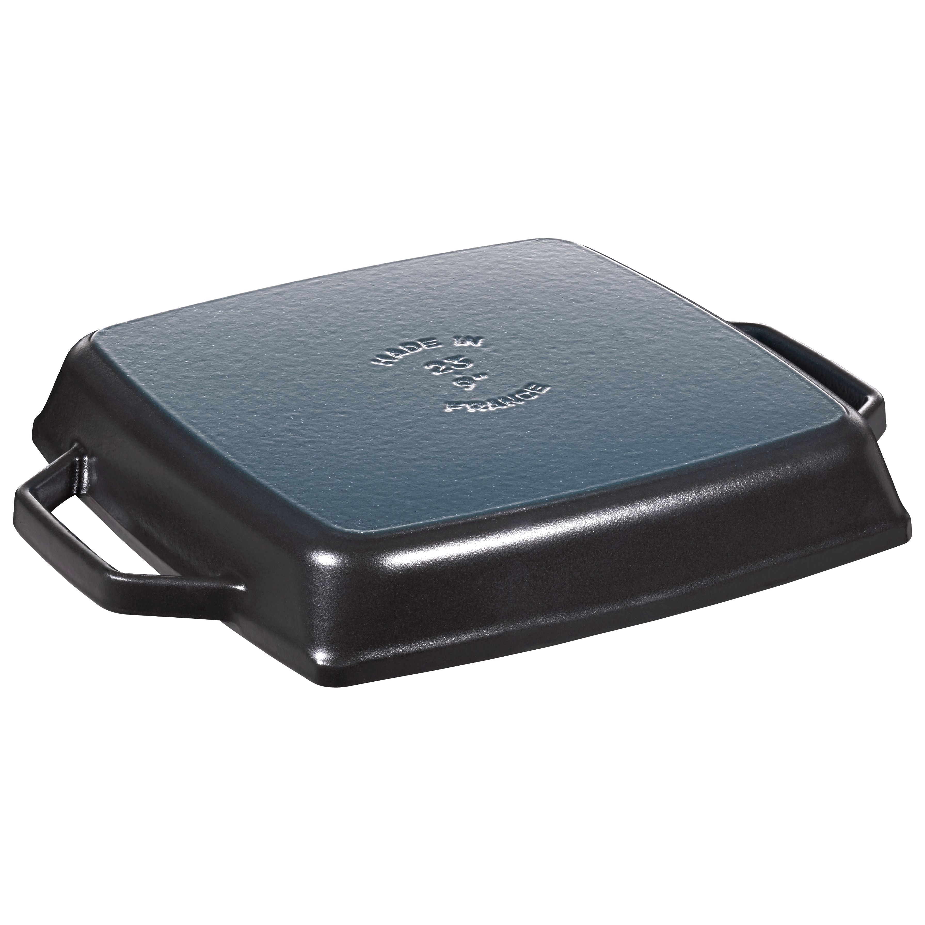 Staub grill pan 23 cm rectangular, grey