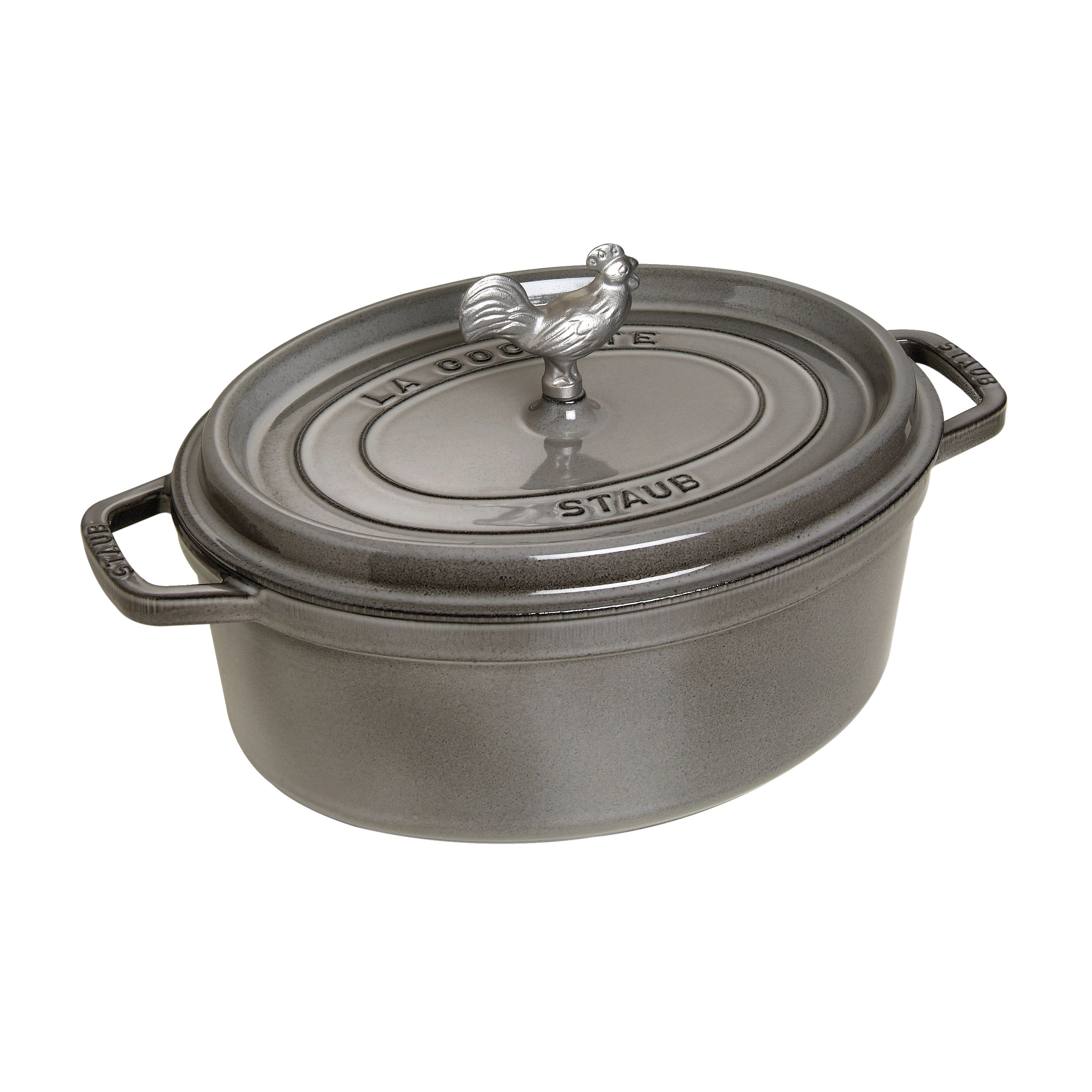 Staub Cast Iron Coq Au Vin Cocotte, Basil, 5.75 quart