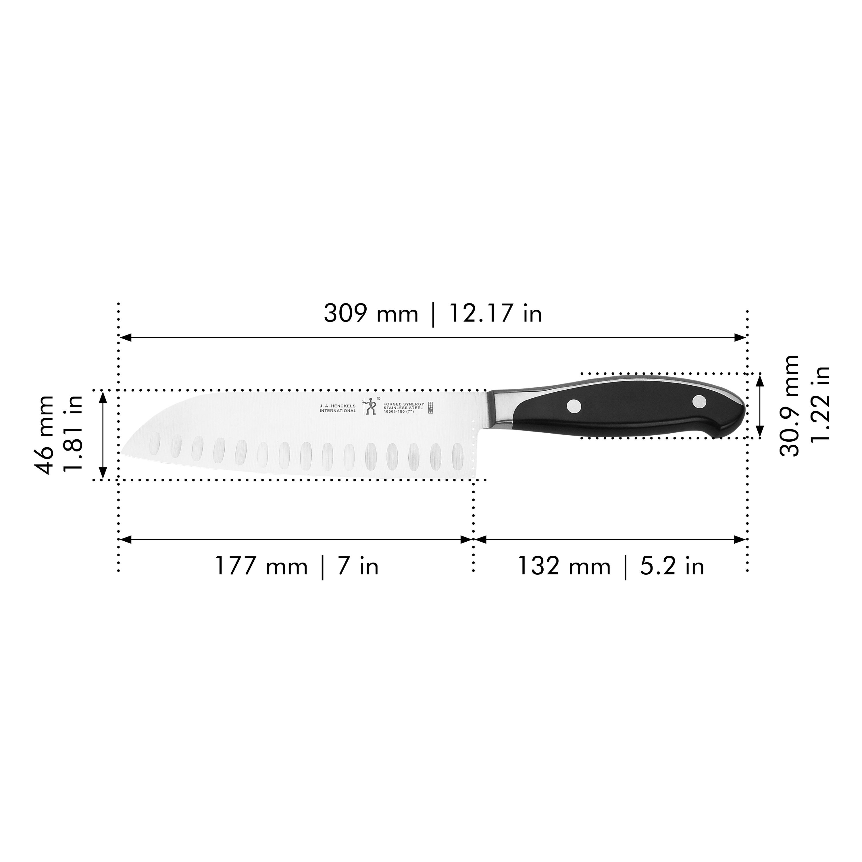 Henckels International Forged Synergy 5-Inch Hollow Edge Santoku Knife